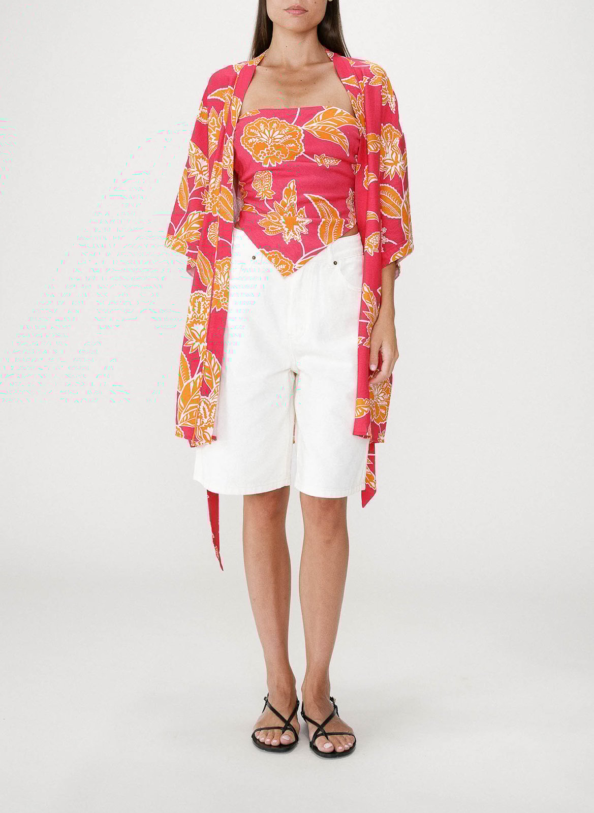 Kimono impimé GRACE ET MILA Rose