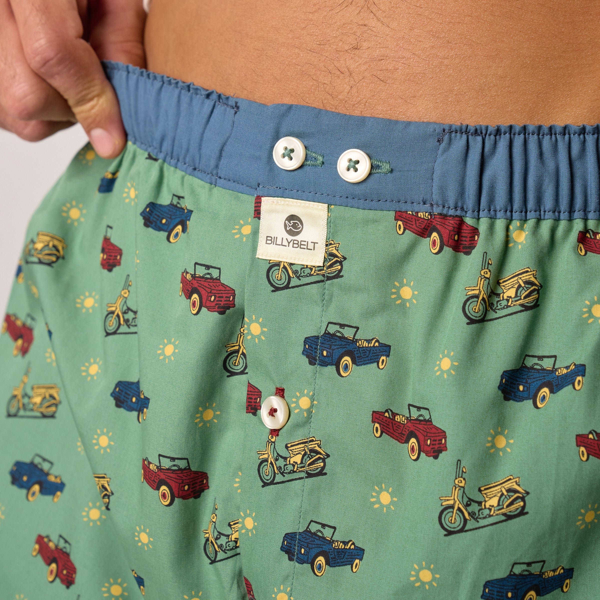 Organic cotton boxer shorts BILLYBELT Green