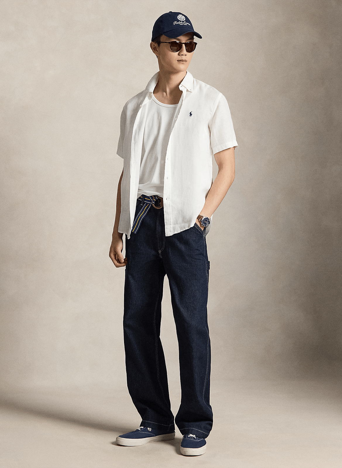 Linnen, regular fit overhemd POLO RALPH LAUREN Wit