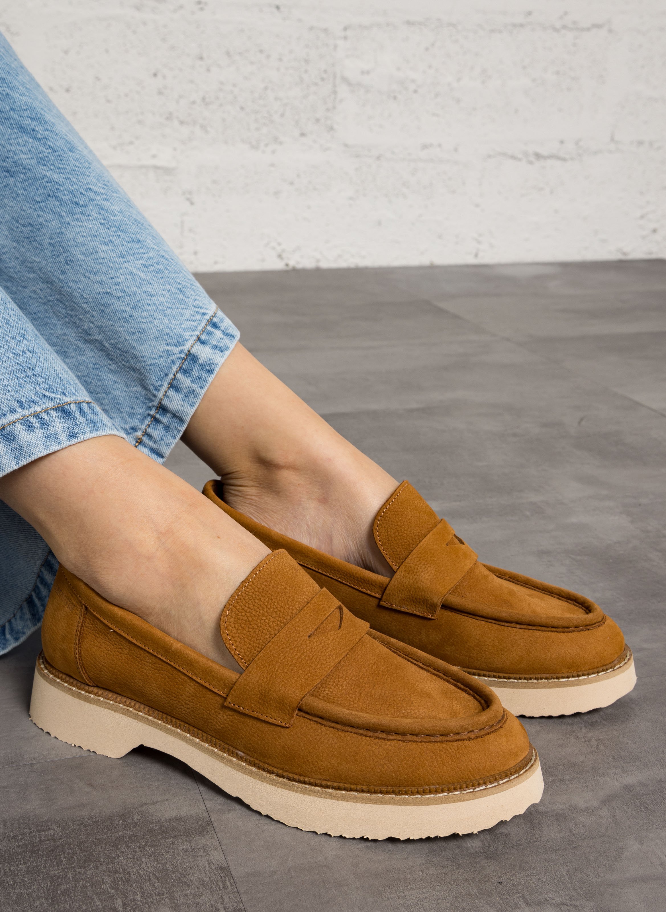 Mokassins aus Nubukleder JB MARTIN Beige