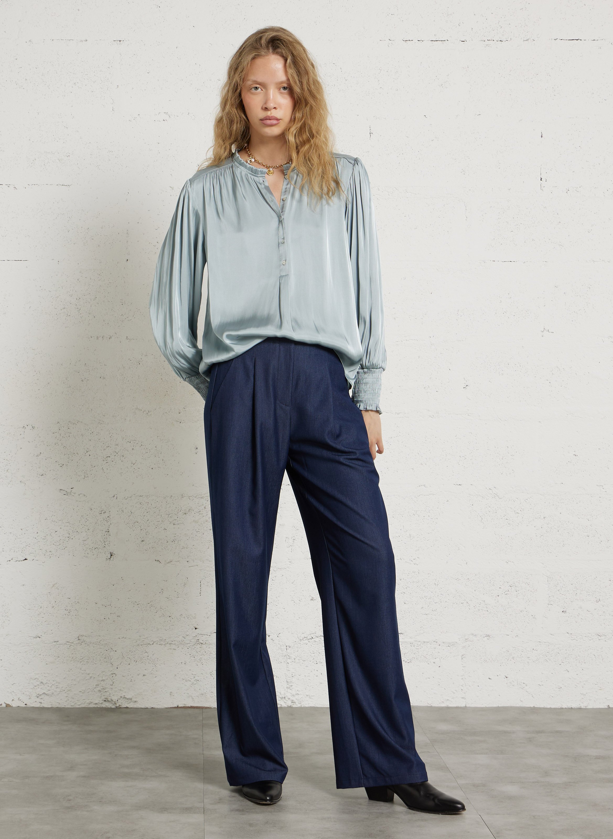 Round-neck top MAISON 123 Blue