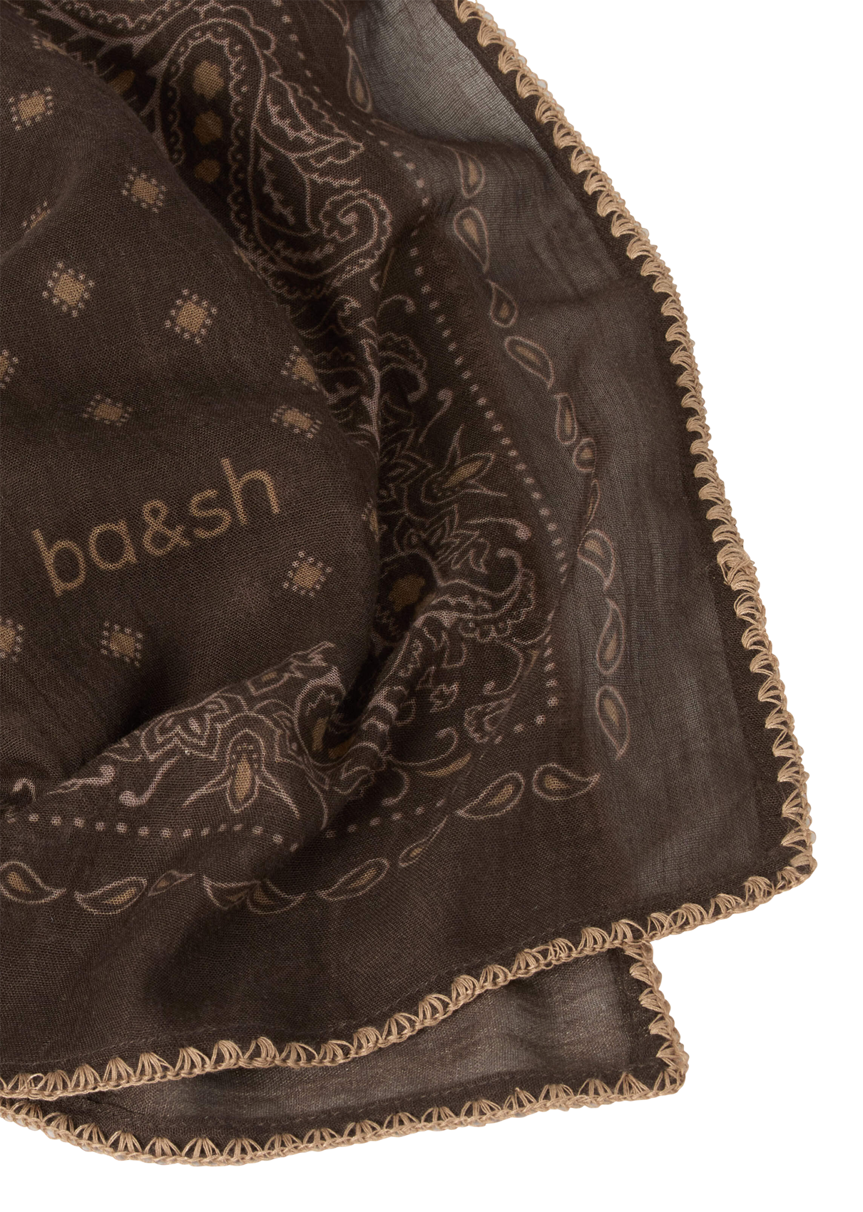 Foulard van katoen BA&SH Bruin