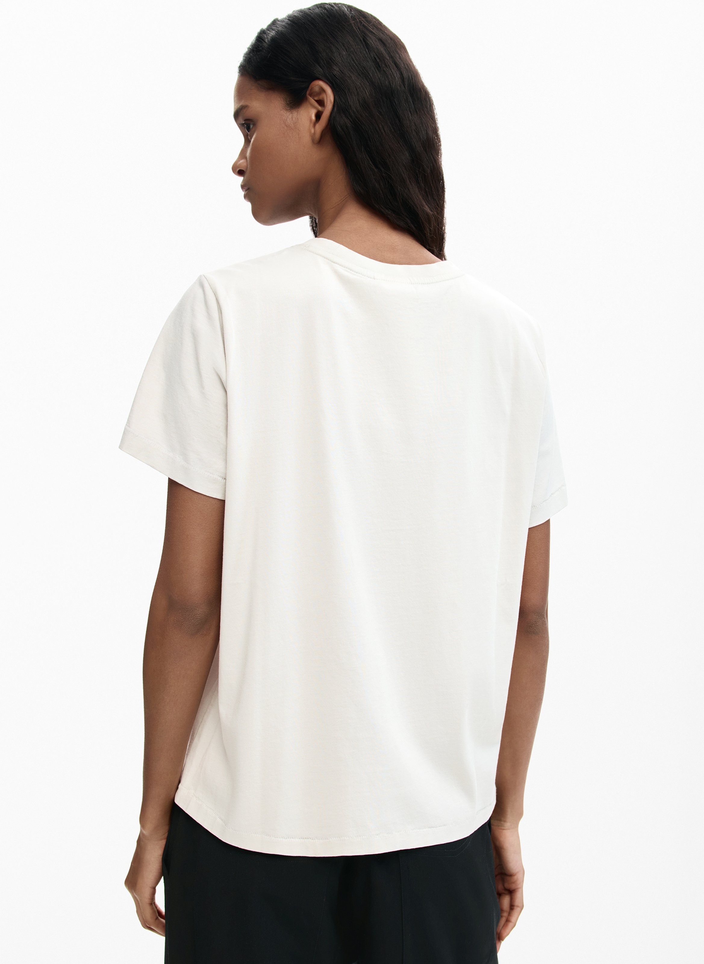 Tee-shirt ample avec imprimé devant DESIGUAL Blanc