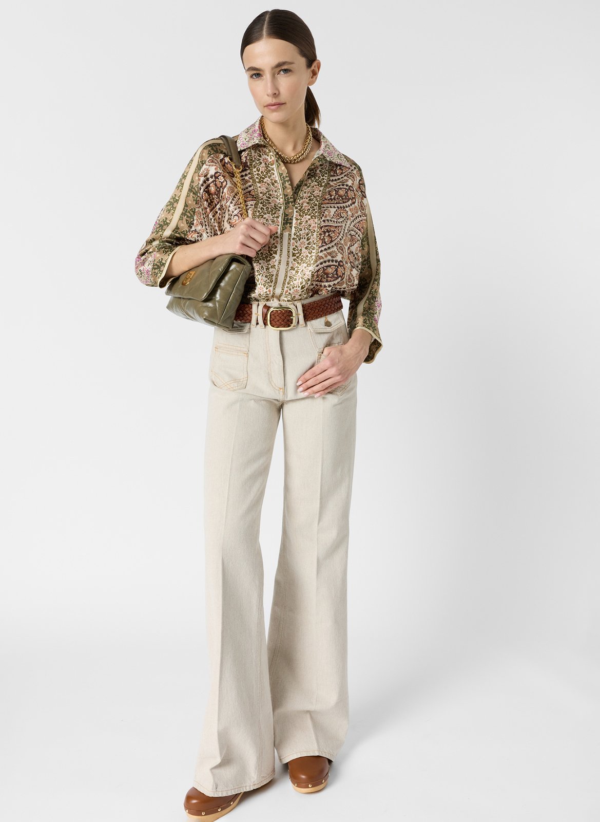 Silk classic-collar shirt GERARD DAREL Black