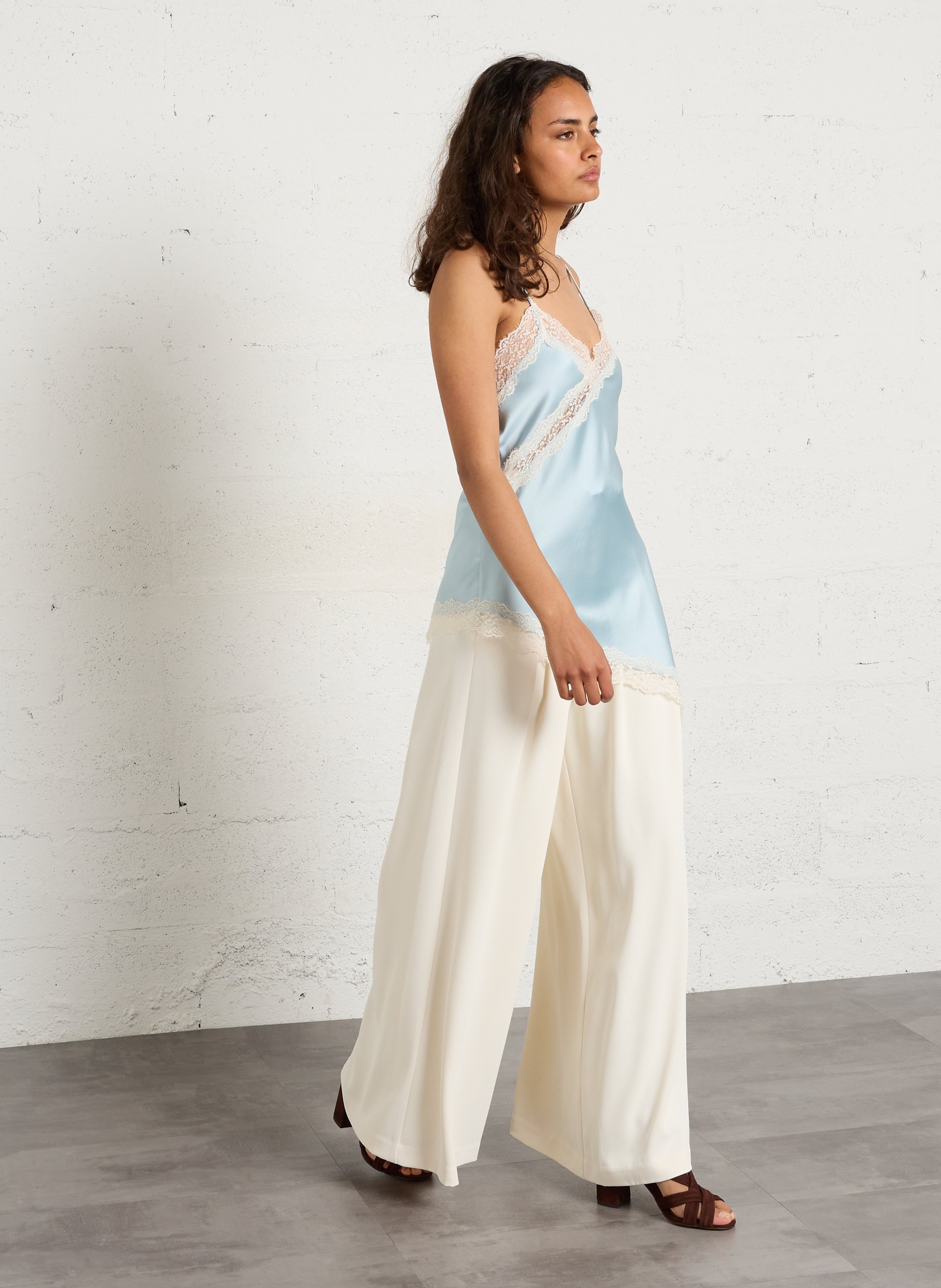 Flache Leder-Mules COSMOPARIS Braun