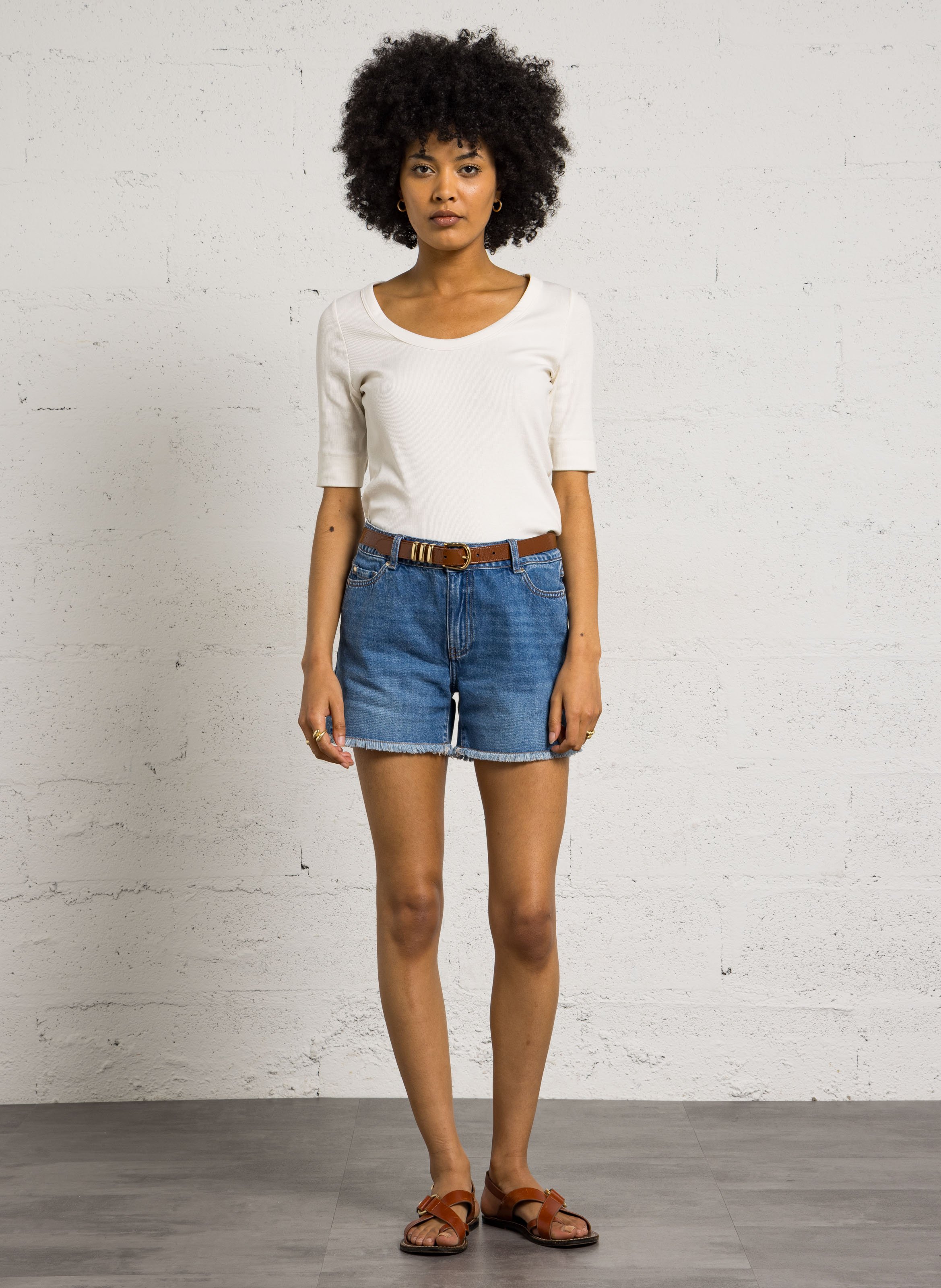 Short en denim MAISON 123 Bleu