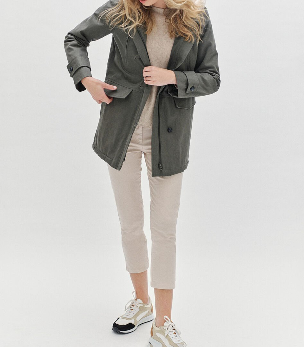 Hooded parka CAROLL Green