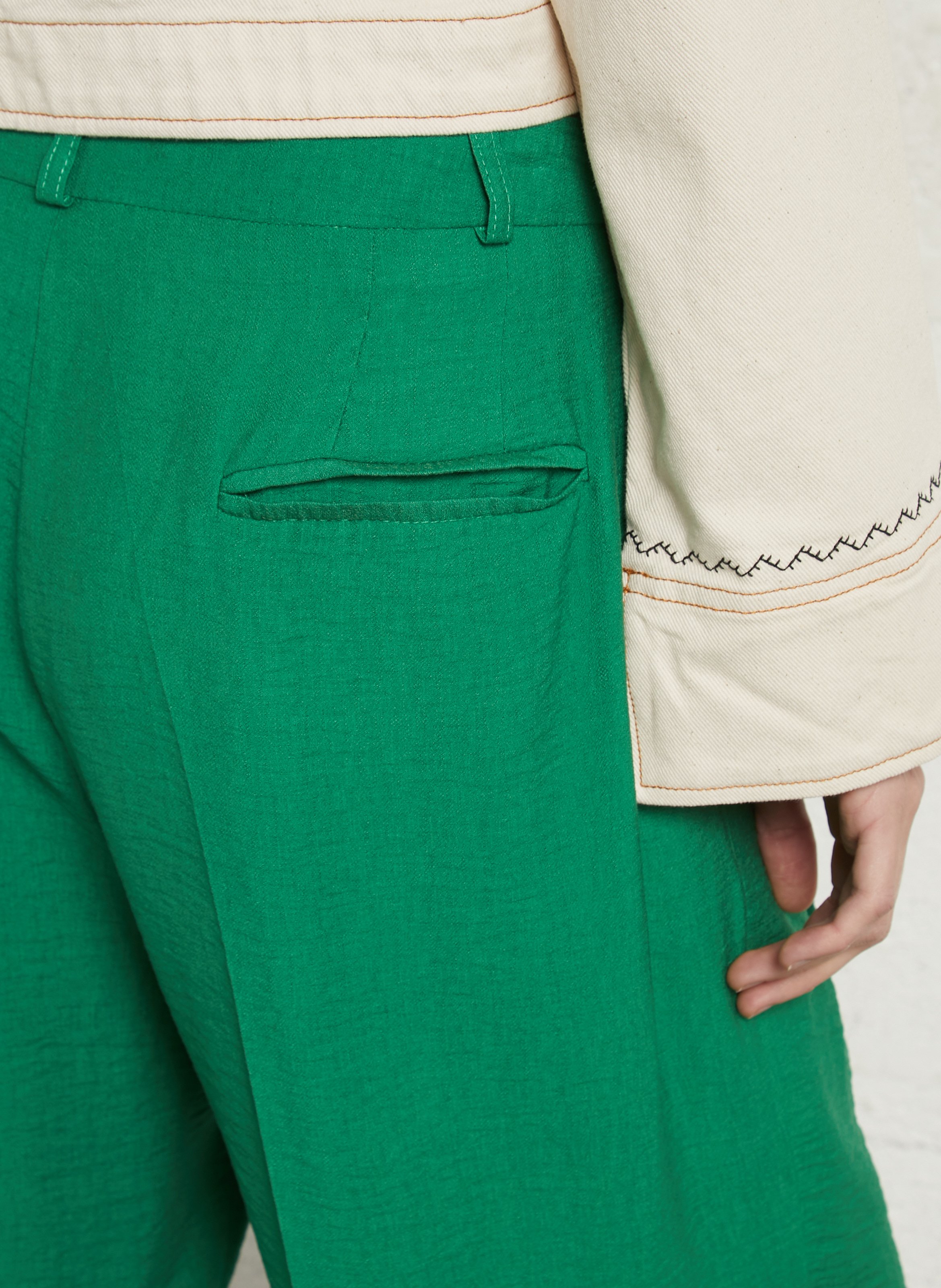 Pantalon droit  TINSELS Vert