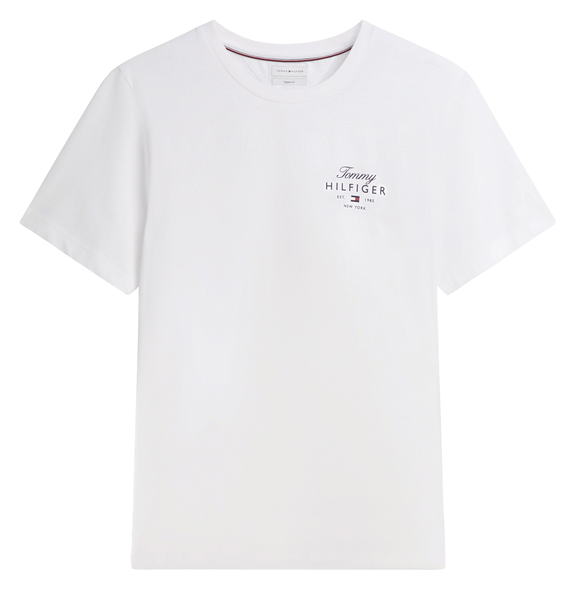 Baumwoll-Pullover mit Rundhalsausschnitt TOMMY HILFIGER Weiss