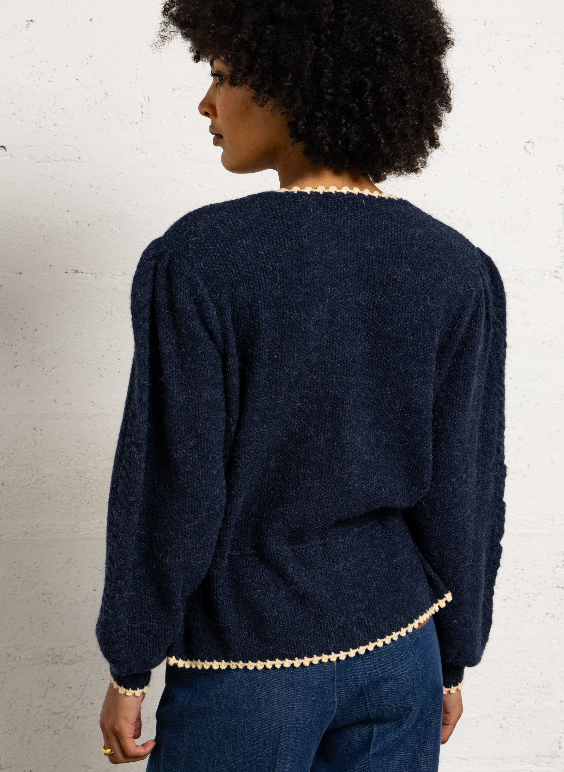 Gilet col rond  LOUISE MISHA Bleu