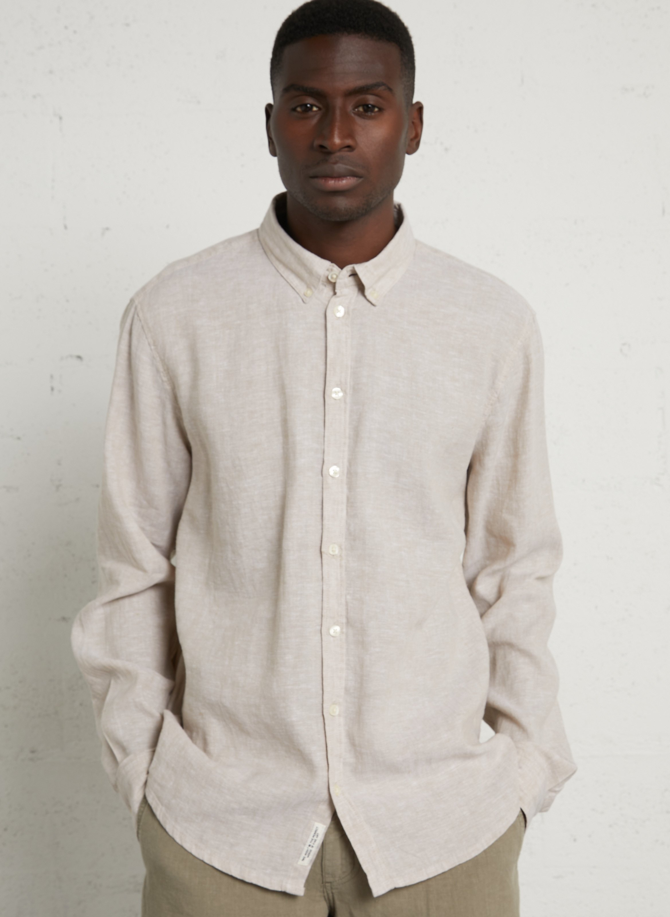 Chemise col classique en lin mélangé CASUAL FRIDAY
