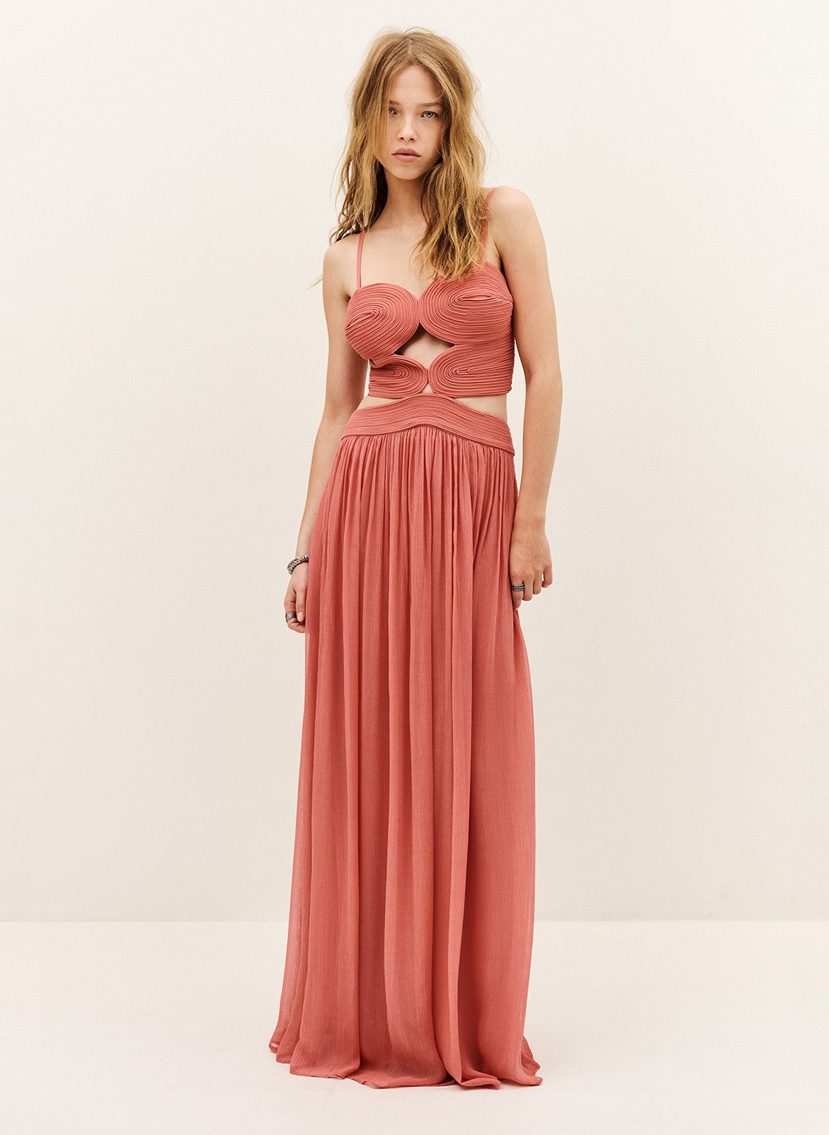 Robe longue BA&SH Rose