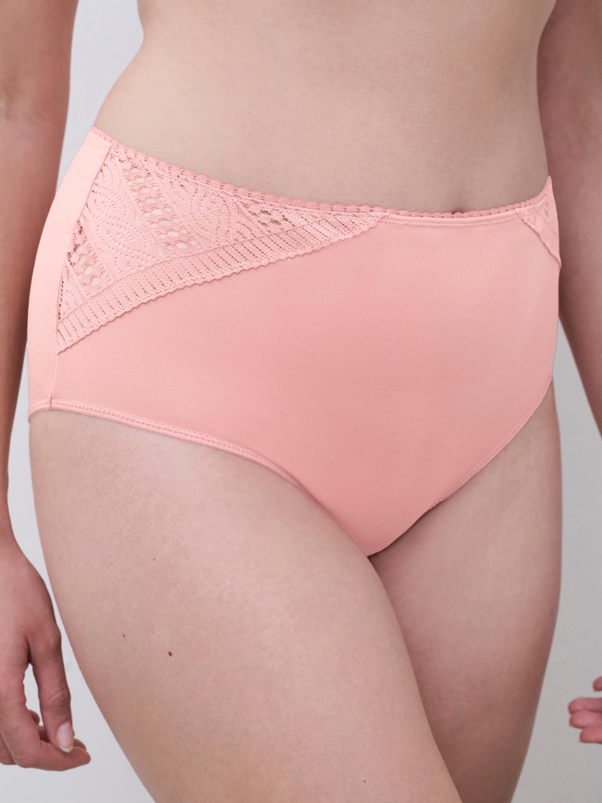 High-waisted lace support briefs | Pink CHANTELLE Women