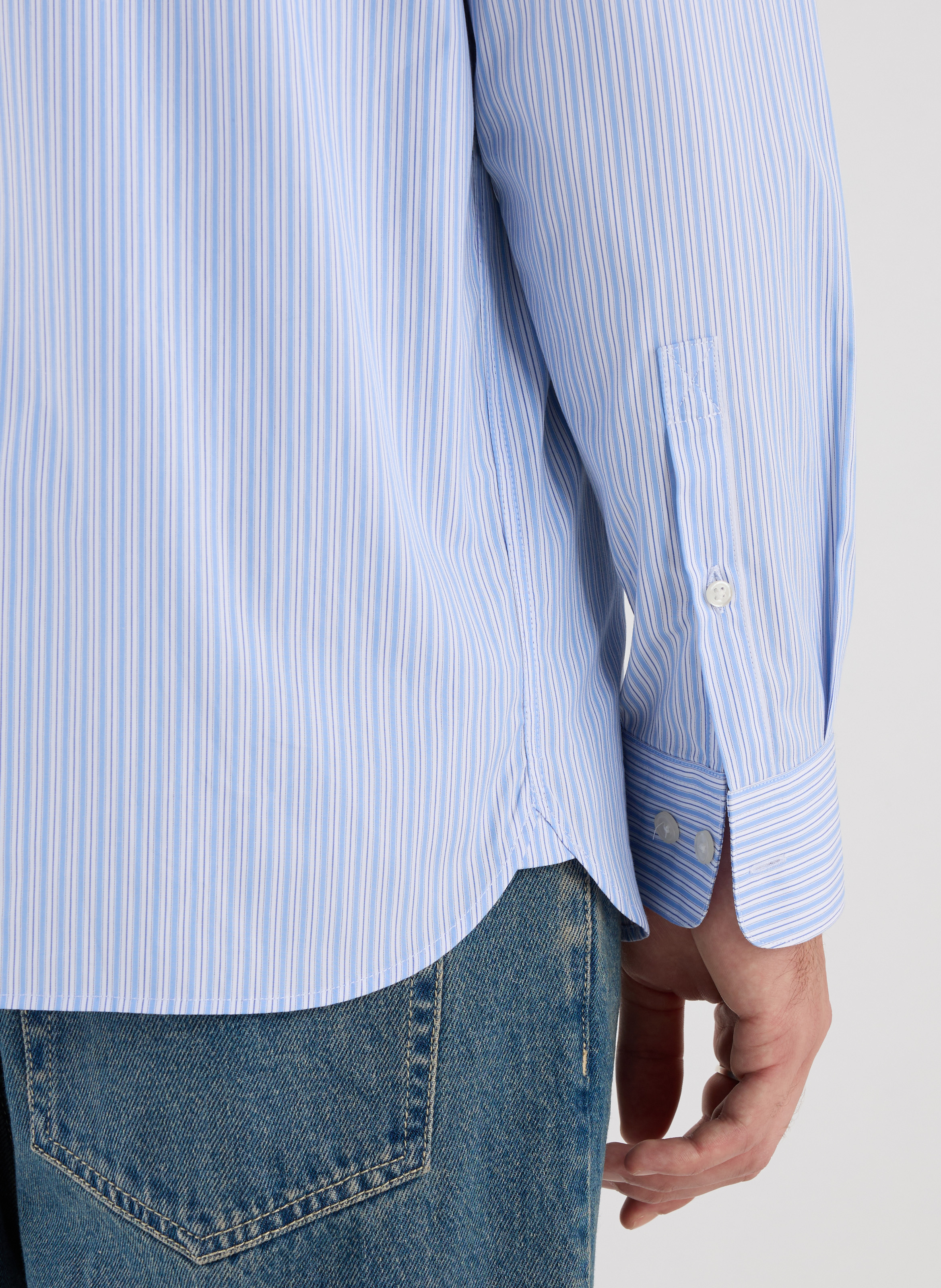 Colonel plain shirt SAISON 1865 Blue