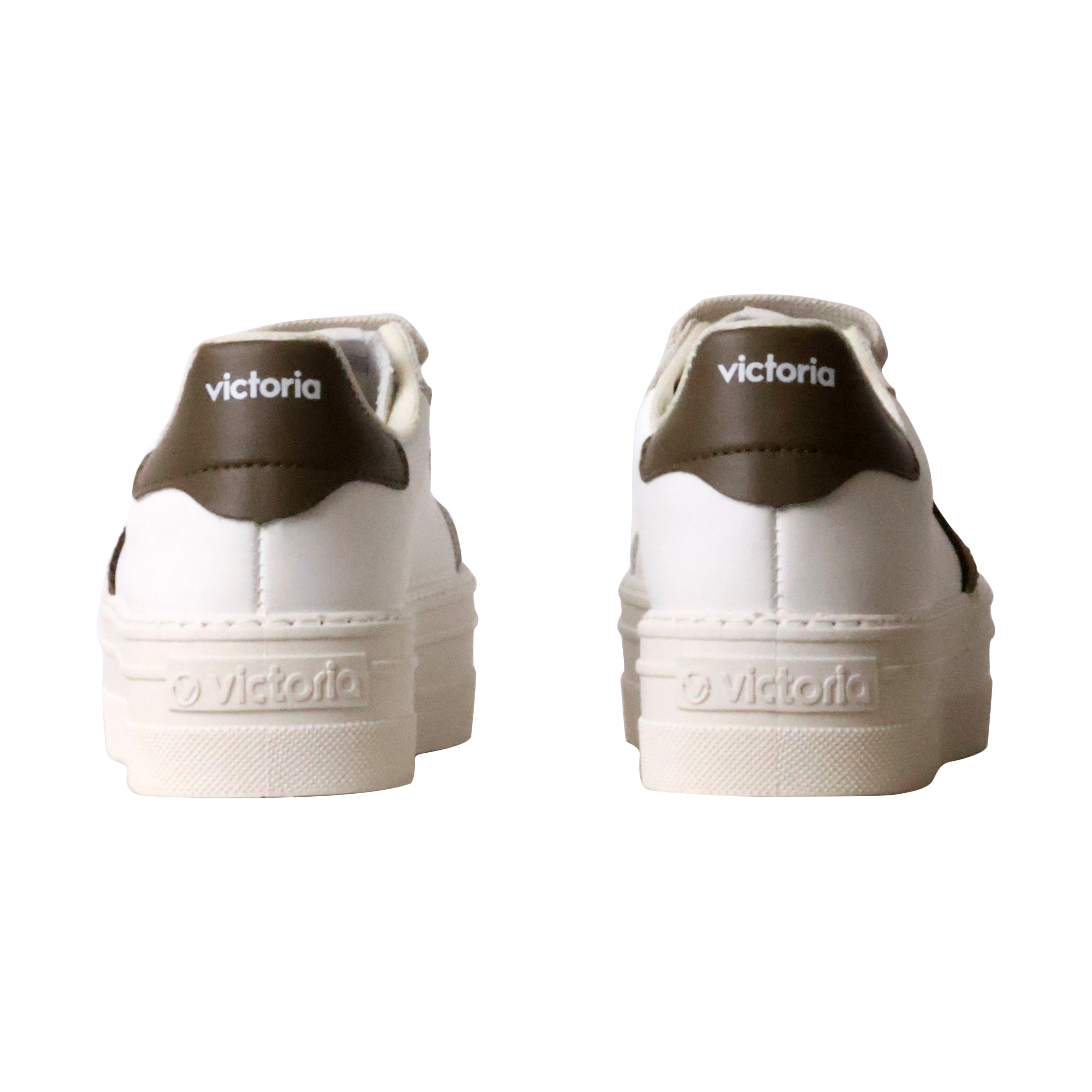 Leather trainers VICTORIA Khaki