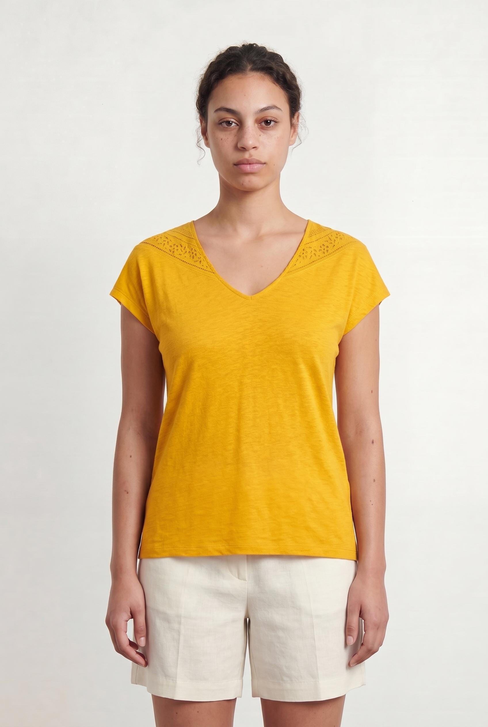 T-shirt COMPTOIR DES COTONNIERS - Seconde main Yellow