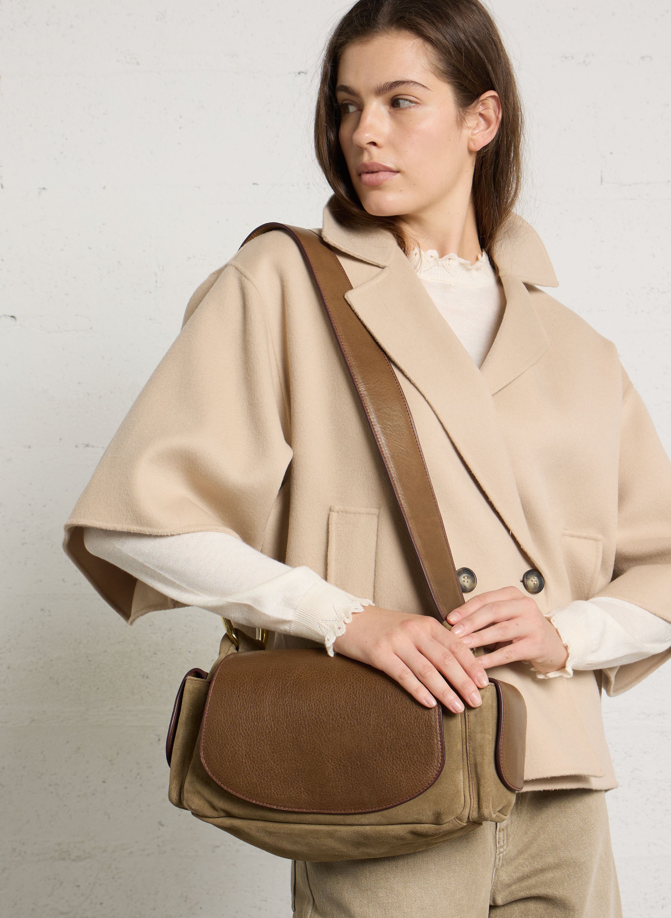 Brieftasche aus Leder CLARIS VIROT Beige
