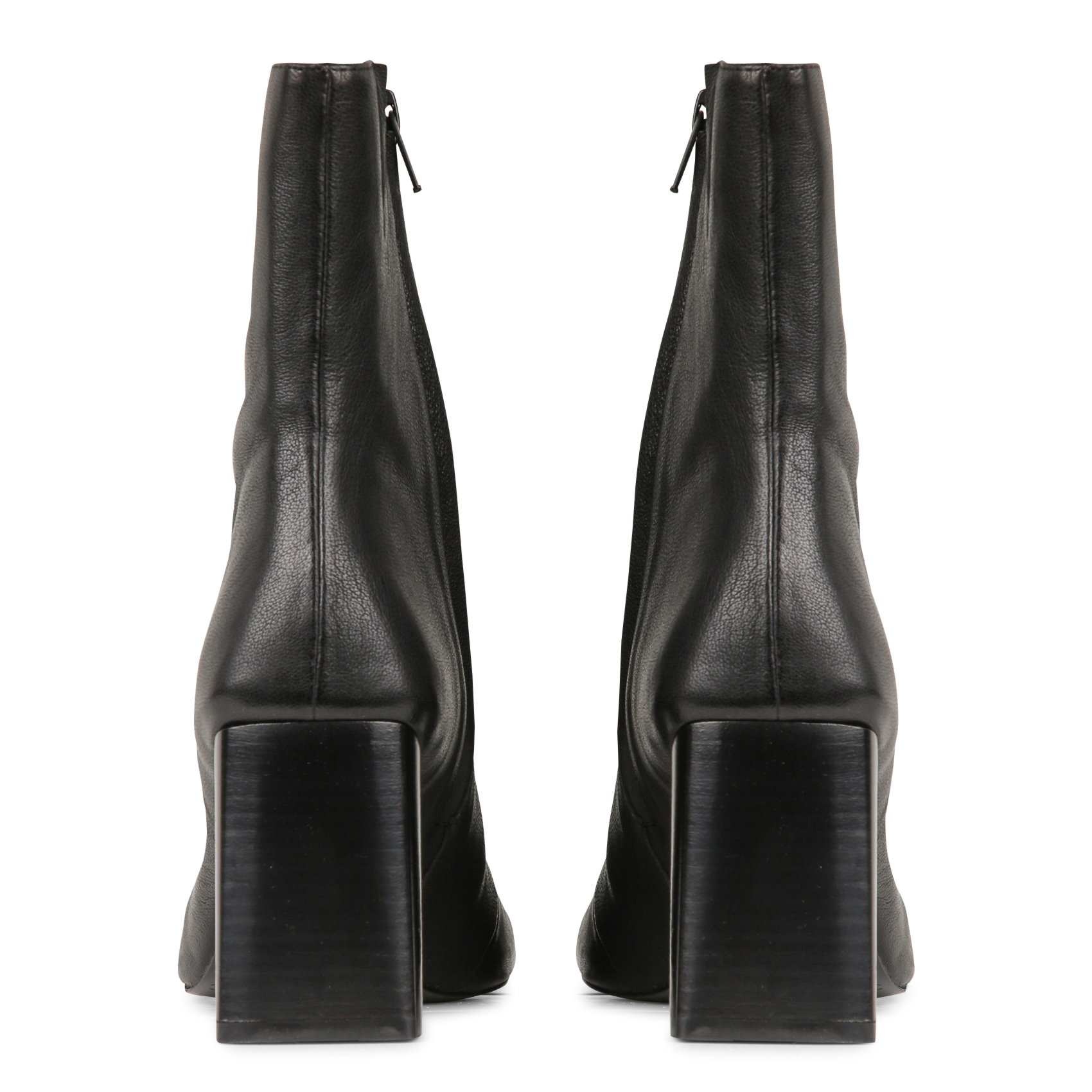 Heeled leather ankle boots COTELAC Grey