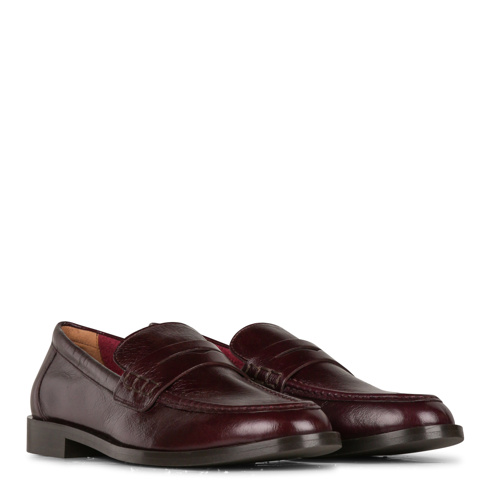 Mocassins en cuir  MAISON 123 Rouge