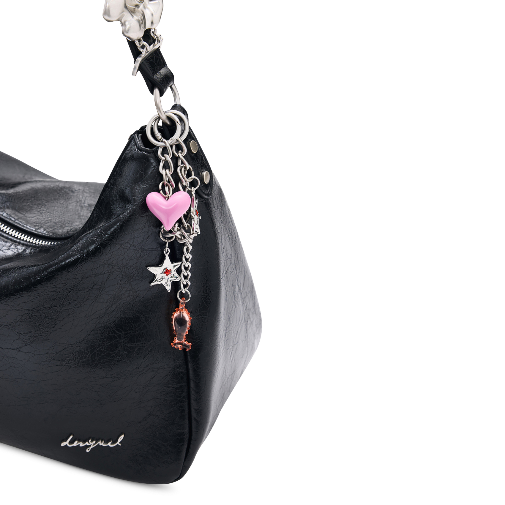 Sac porté épaule effet cuir DESIGUAL Schwarz