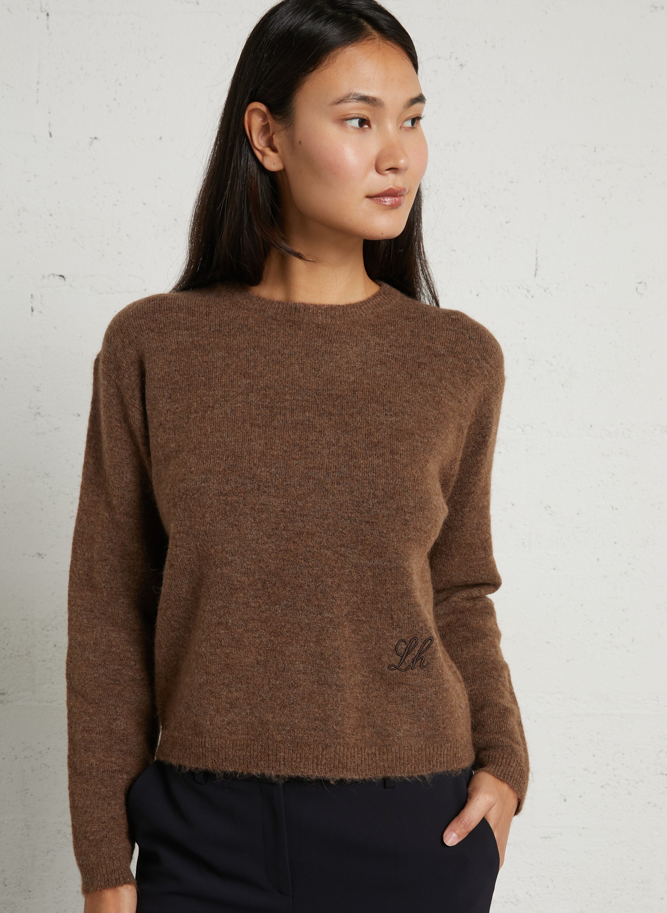 Weiter Pullover mit Rundhalsausschnitt LEON & HARPER