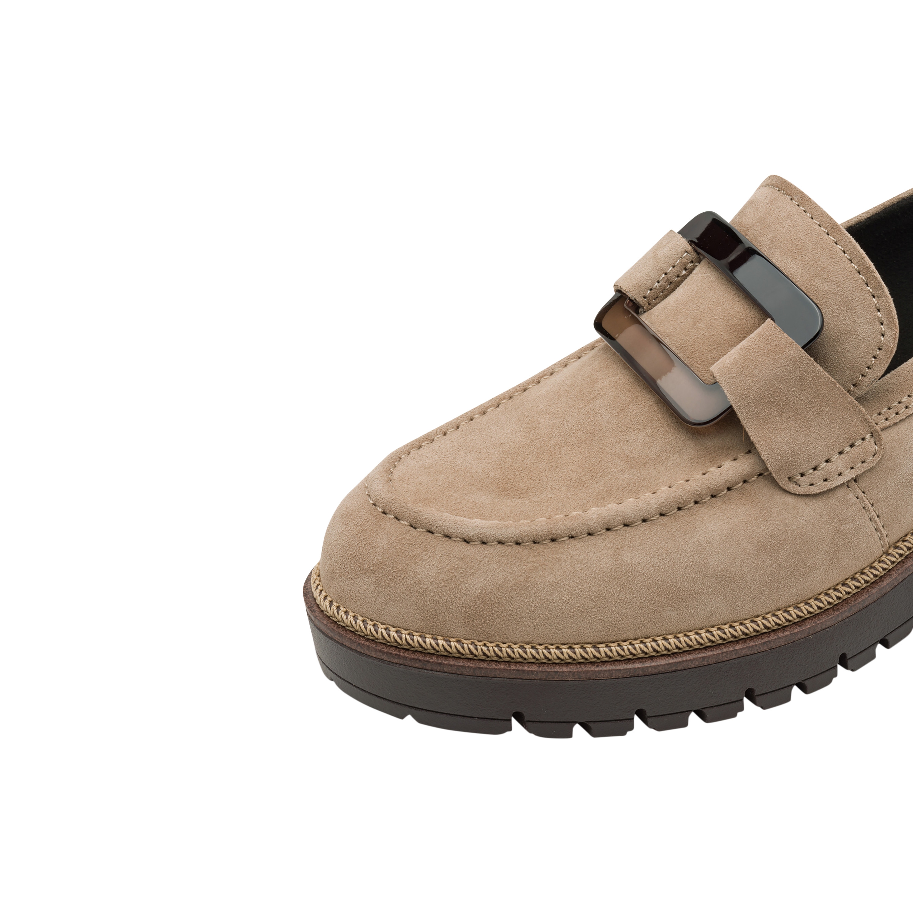 Leather moccasins TAMARIS Brown