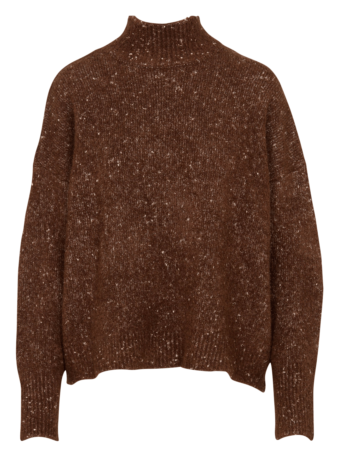Pull ample col montant grosse maille LE TEMPS DES CERISES