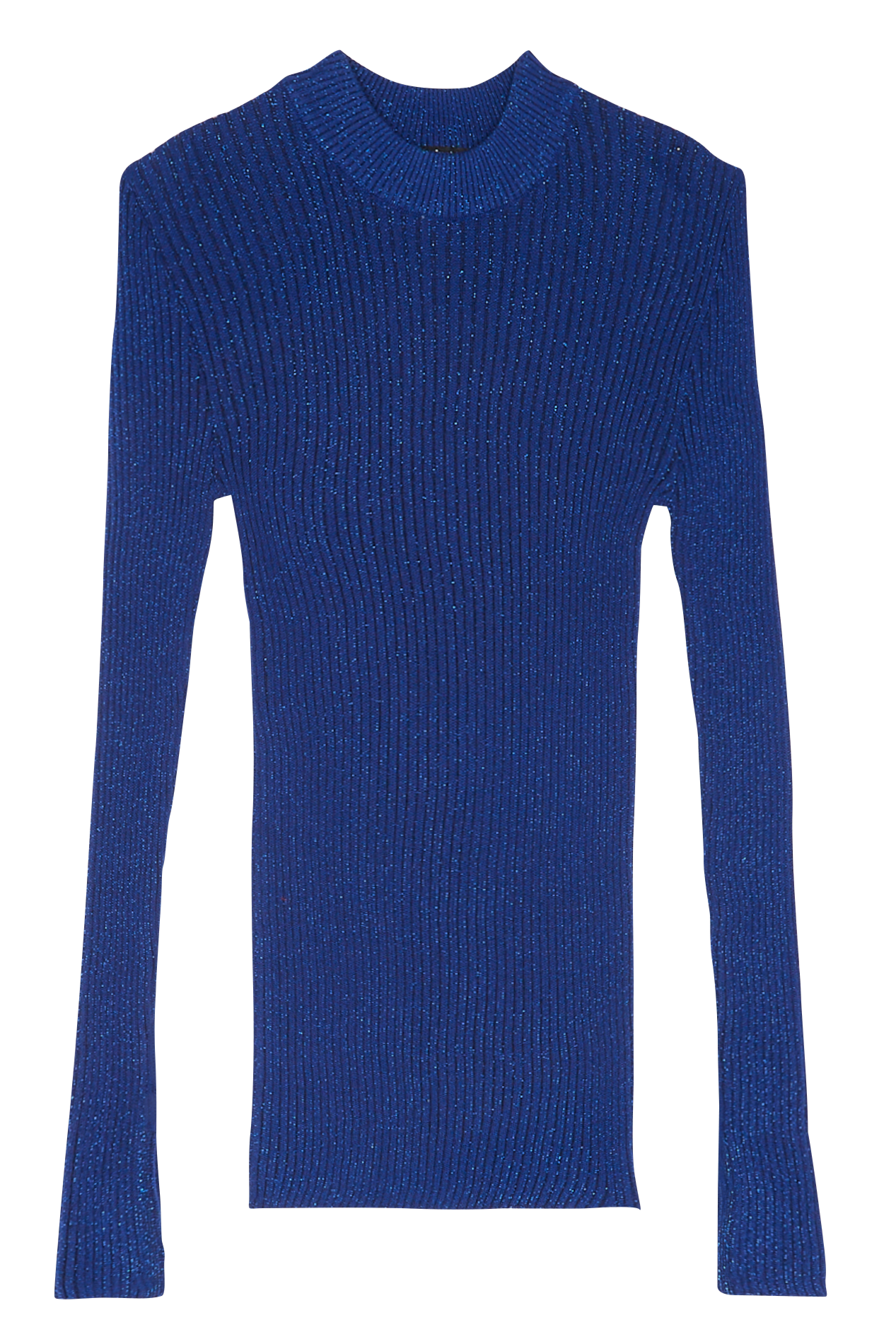 Ribbed lurex thread round-neck top GINA TRICOT