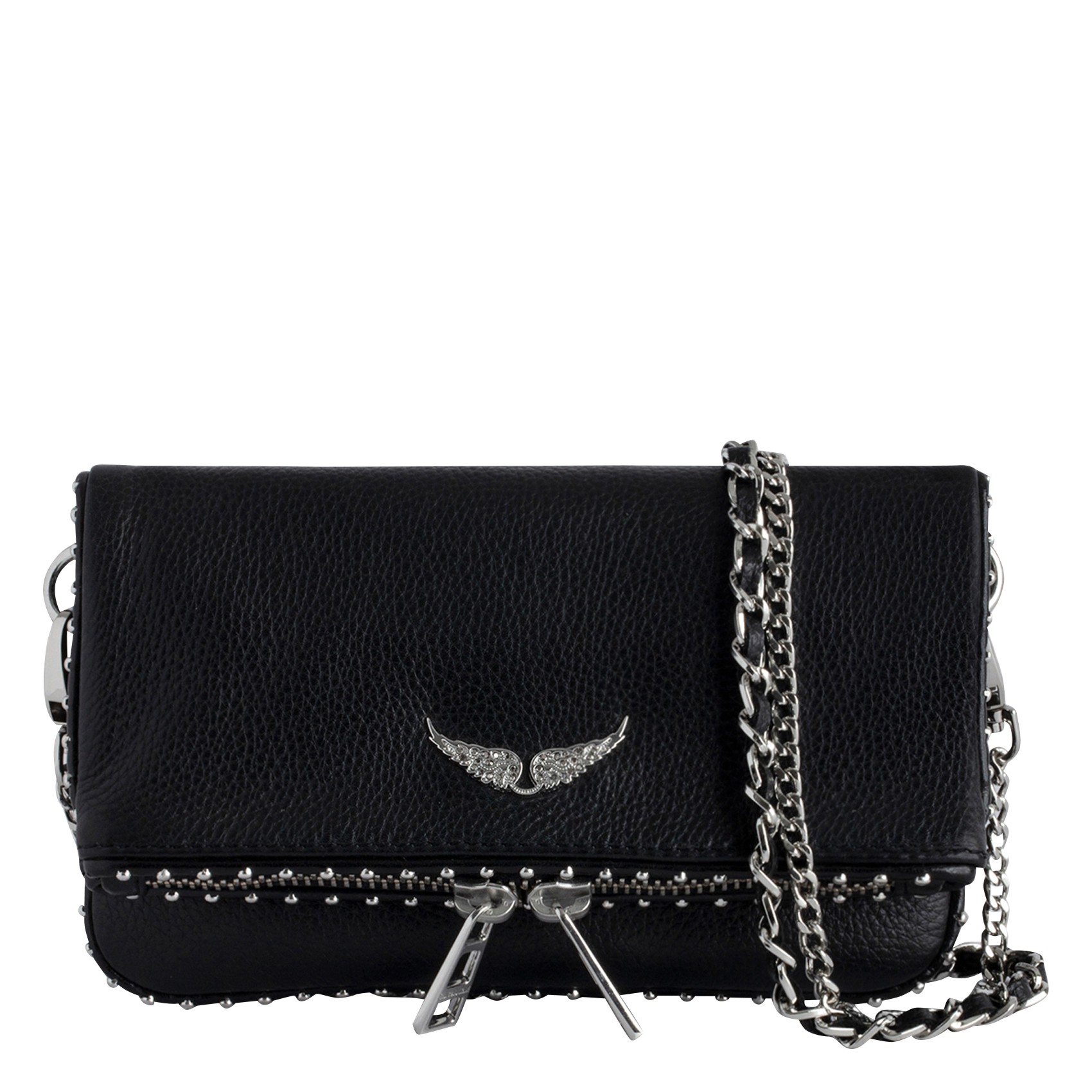 Sac bandoulière en cuir ZADIG&VOLTAIRE Noir