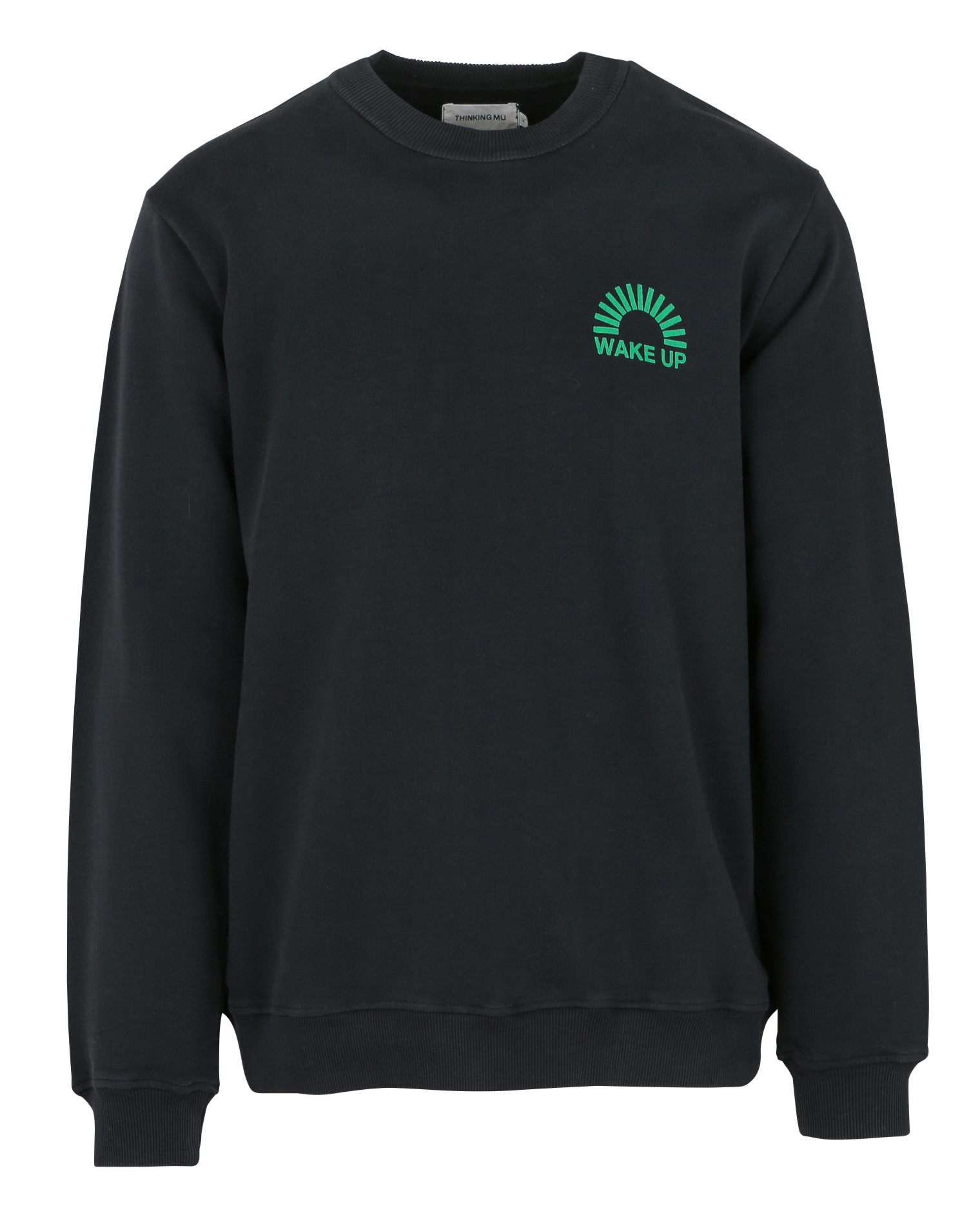 Regular-fit organic cotton sweater THINKING MU Black