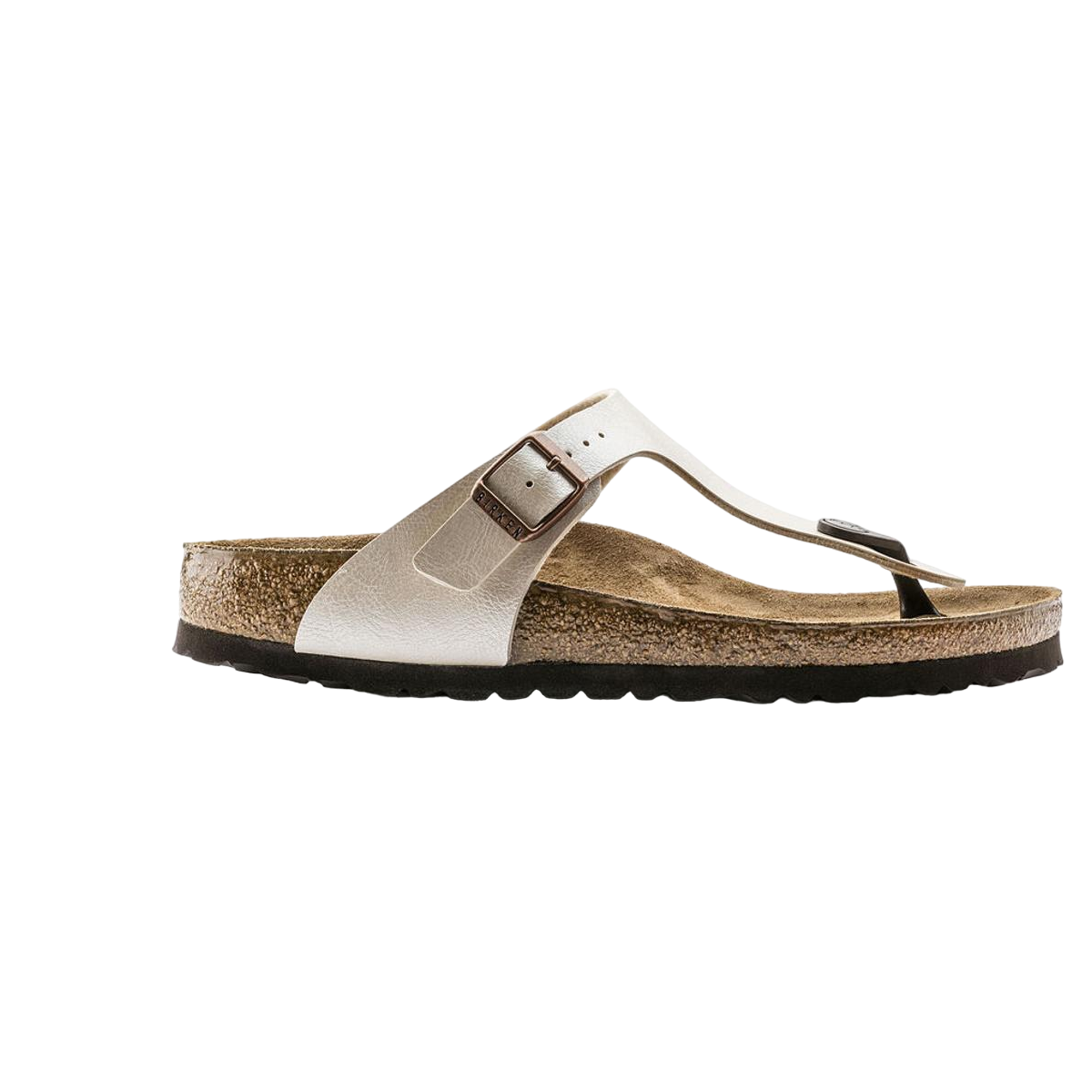 Faux leather sandals BIRKENSTOCK White