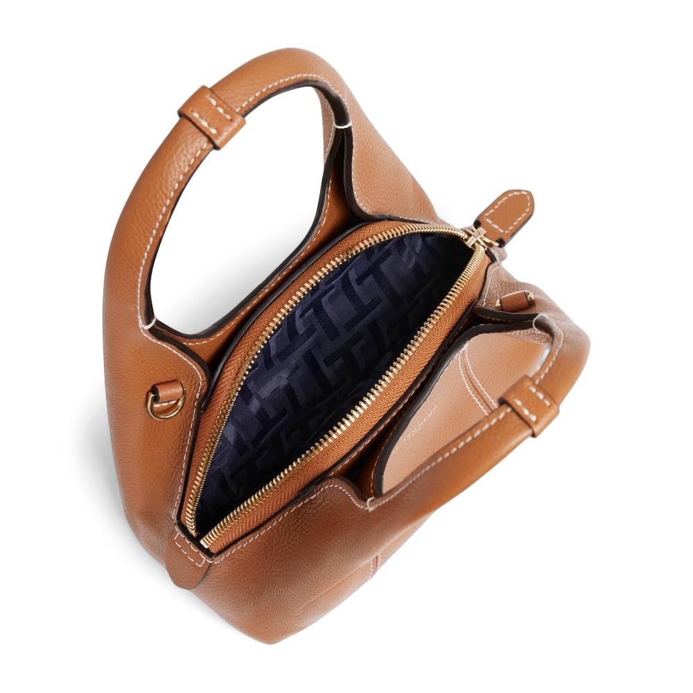 Mini sac à main en cuir LE TANNEUR Marron