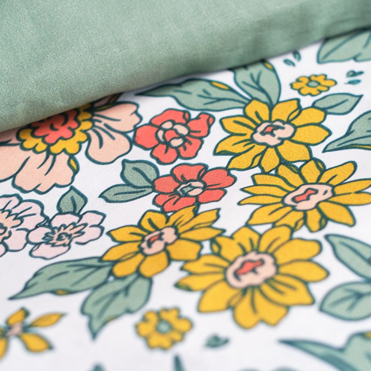 Printed cotton bed set TODAY LINGE DE MAISON Green