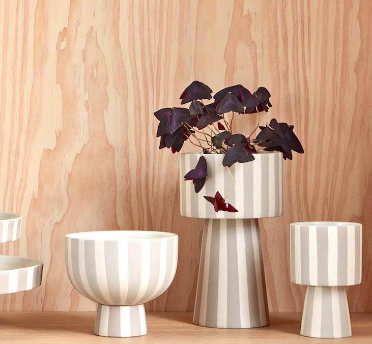 Earthenware flower pot OYOY LIVING DESIGN Beige