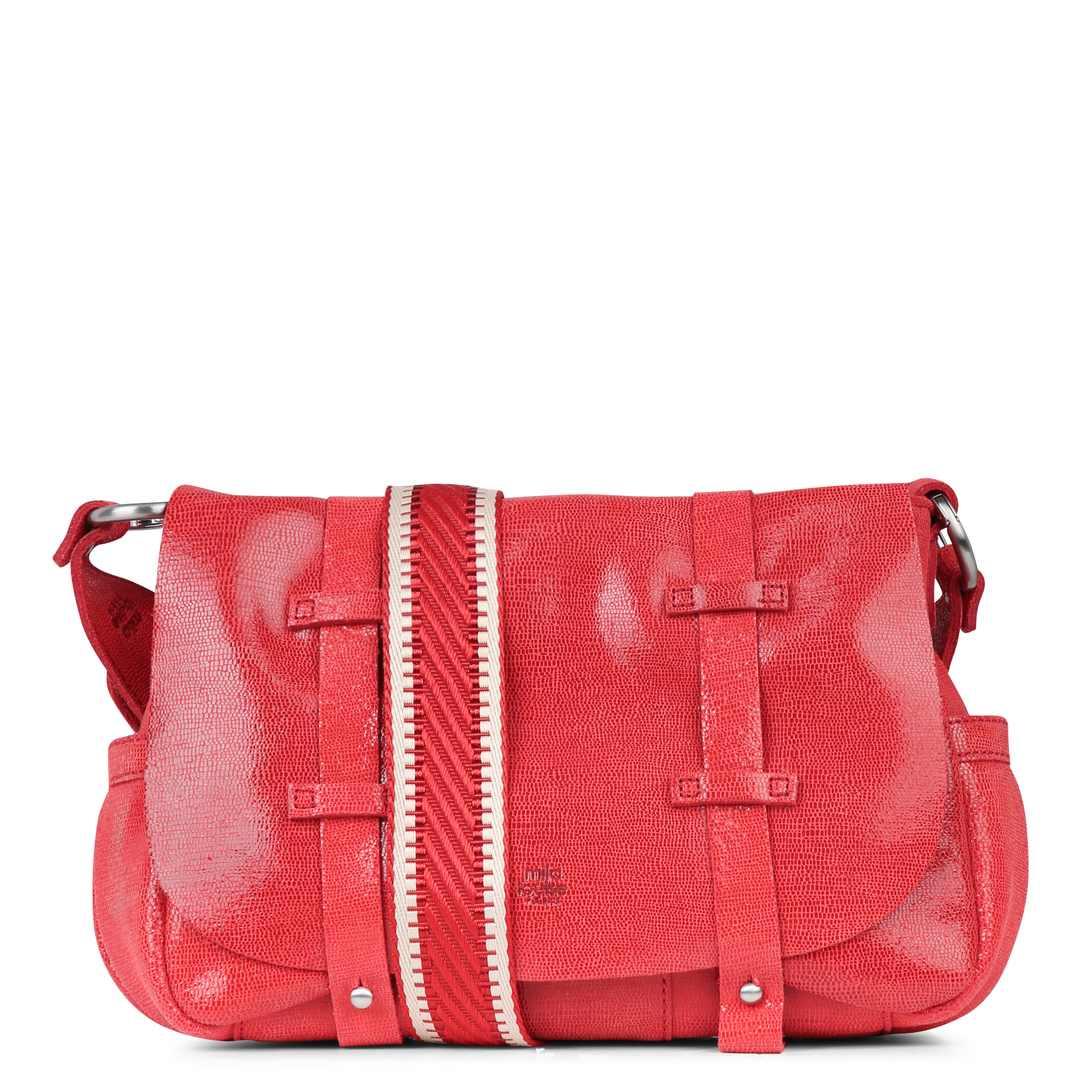 Umhängetasche aus Leder MILA LOUISE Rot