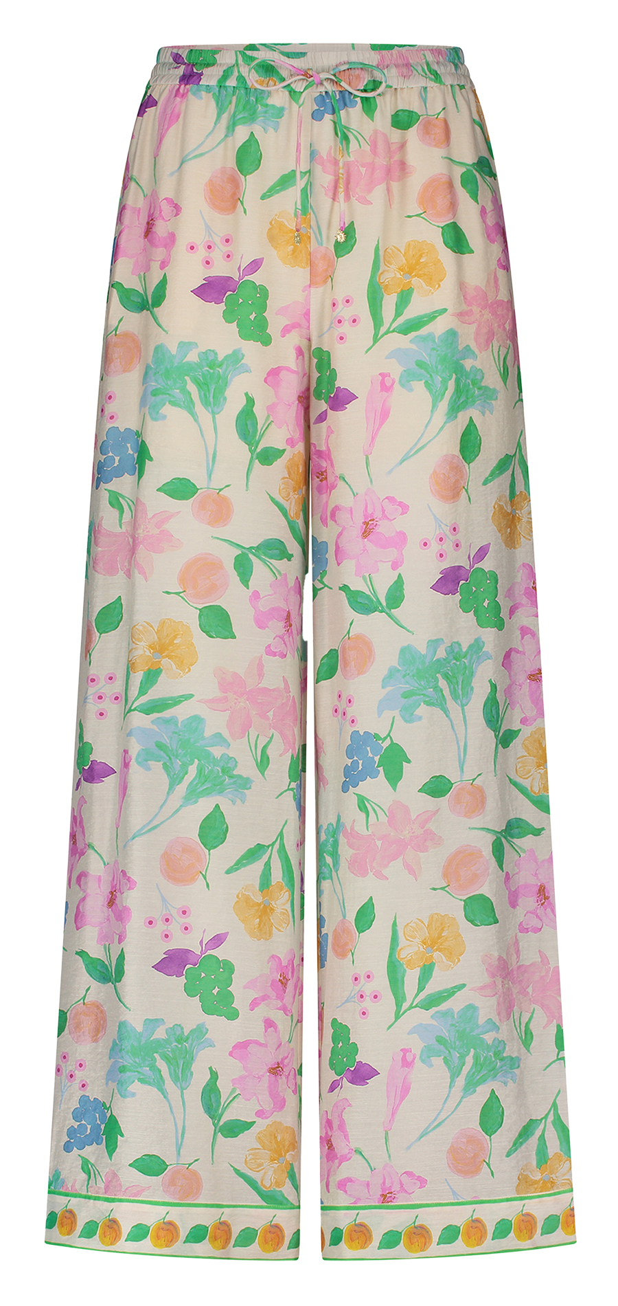 Rechte, soepelvallende broek met bloemenprint  FABIENNE CHAPOT Beige