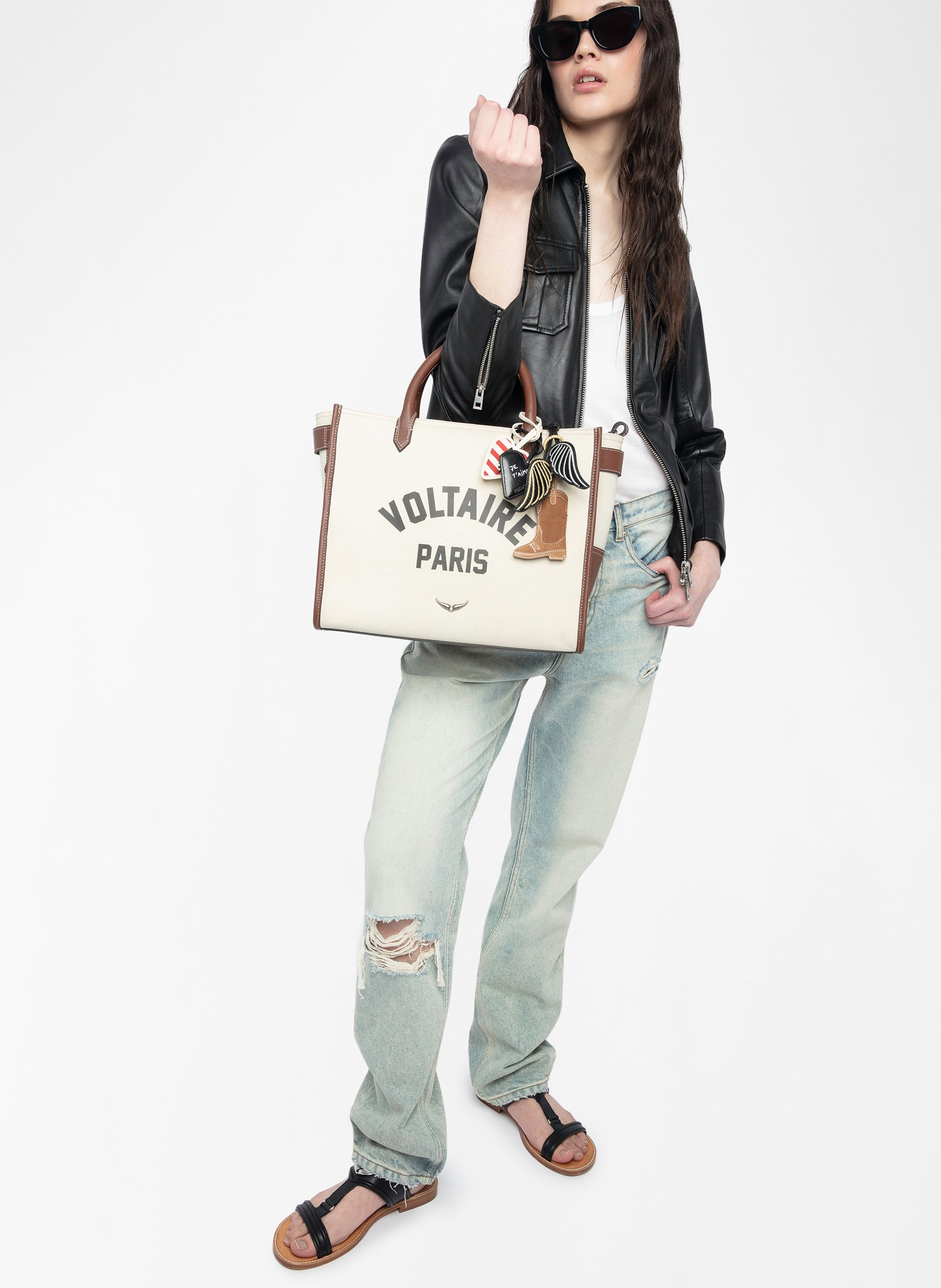 Katoenen draagtas ZADIG&VOLTAIRE Wit