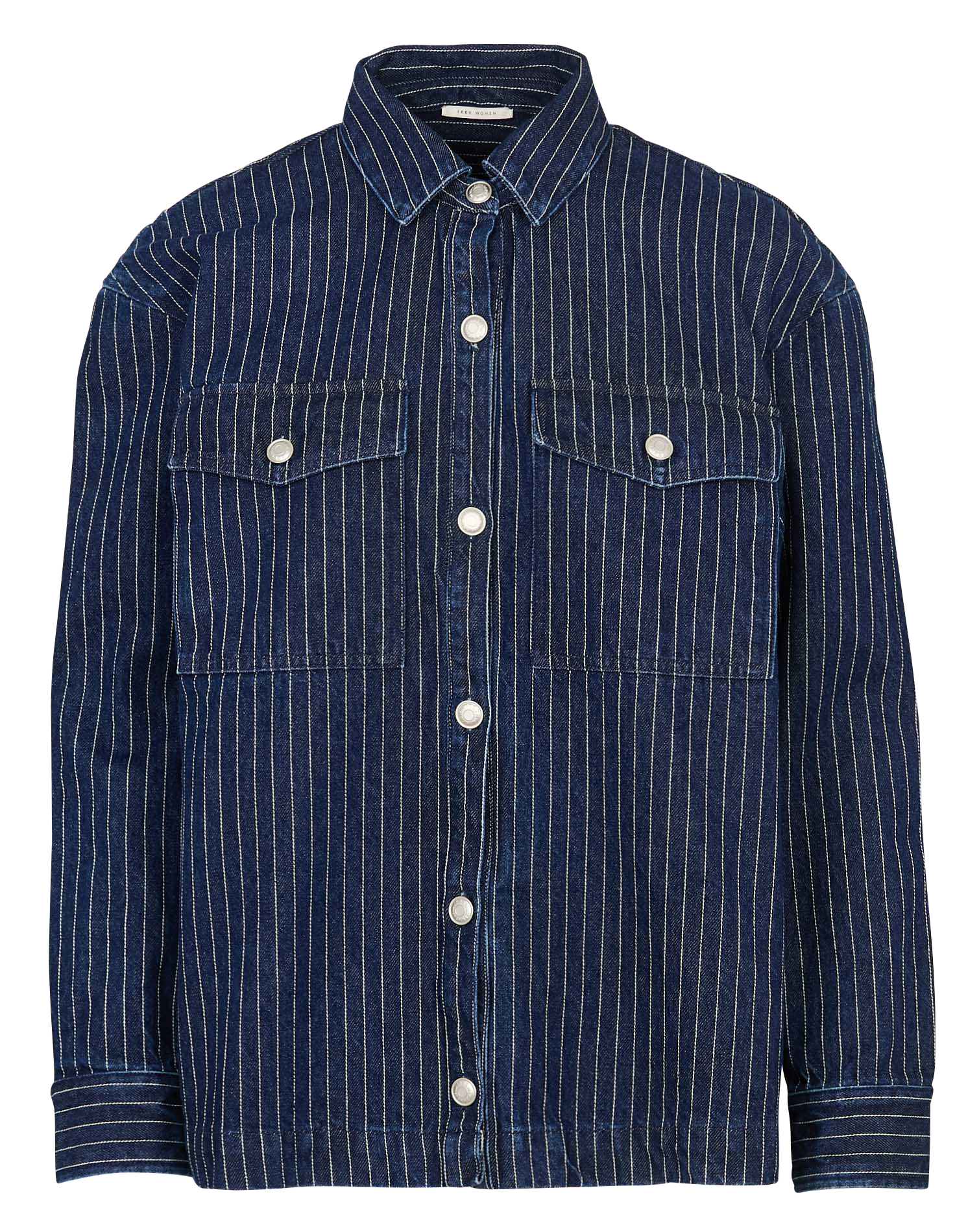 Straight striped cotton shirt IKKS White