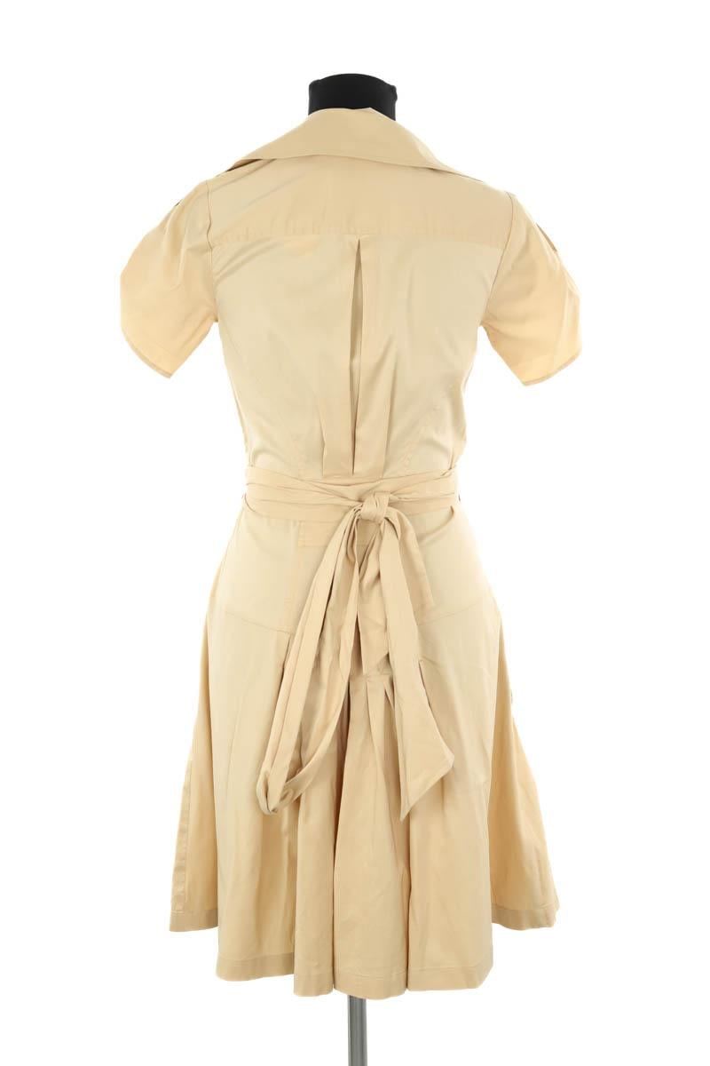 Cotton dress DIANE VON FURSTENBERG - Seconde Main Beige