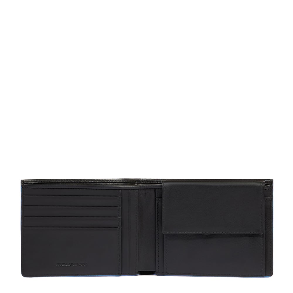 Men's leather wallet with coin pocket and RFID protection PIQUADRO