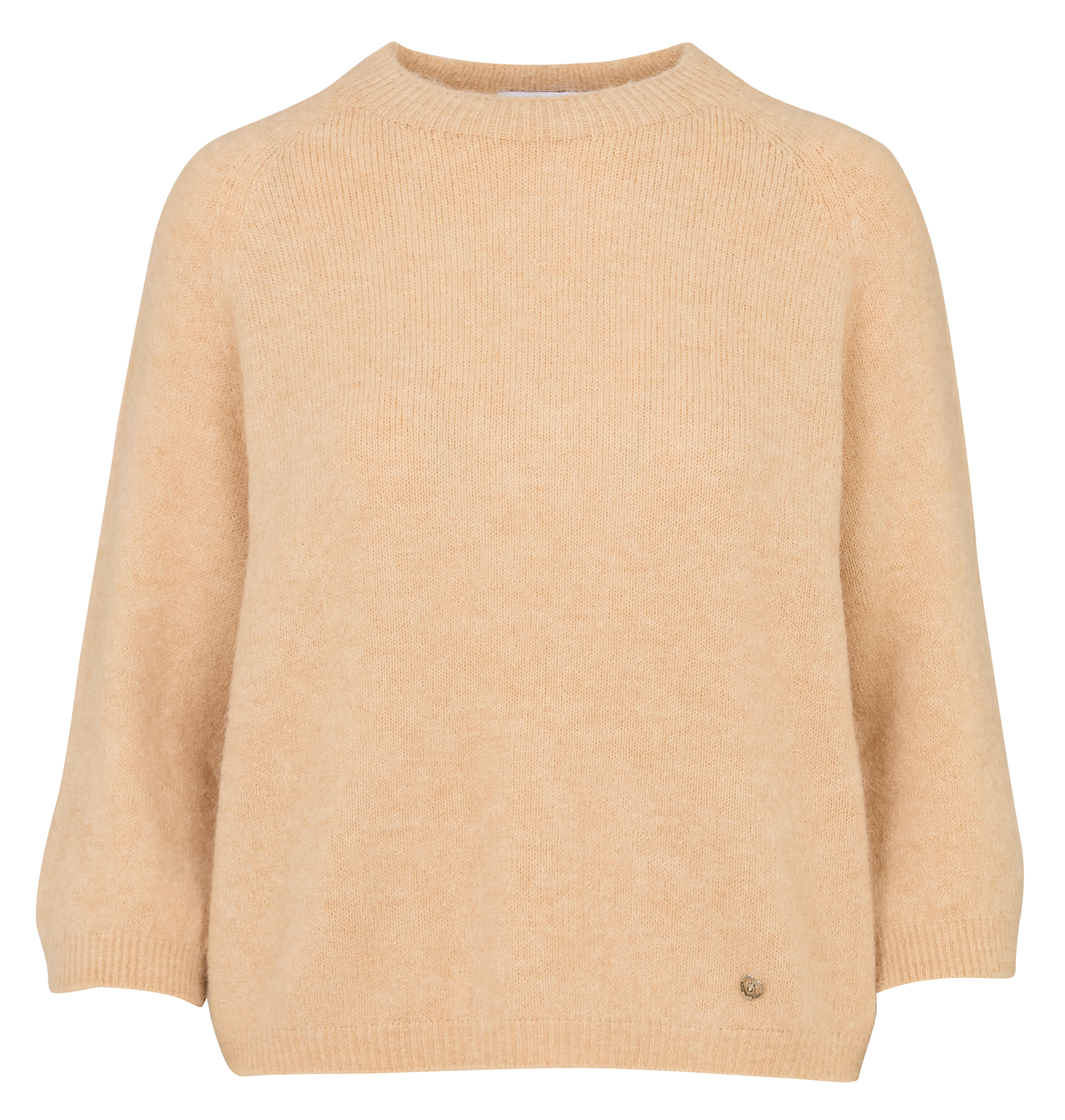 Pull col rond   Beige