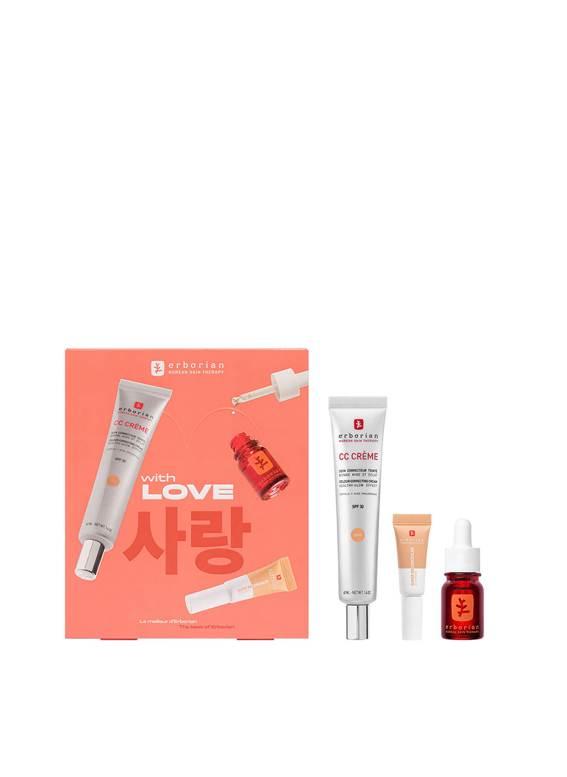 KIT CC CREME X SKIN THERAPY X SUPER BB CONCEALER ERBORIAN Doré