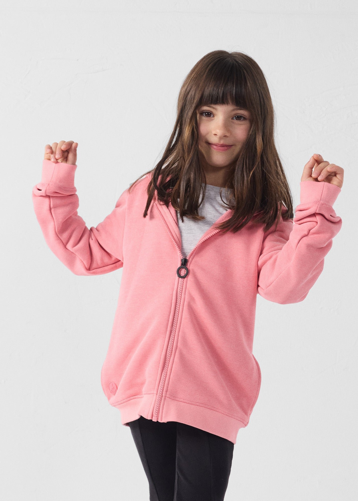 Arie zip-up hooded children's jacket JOTT Pink