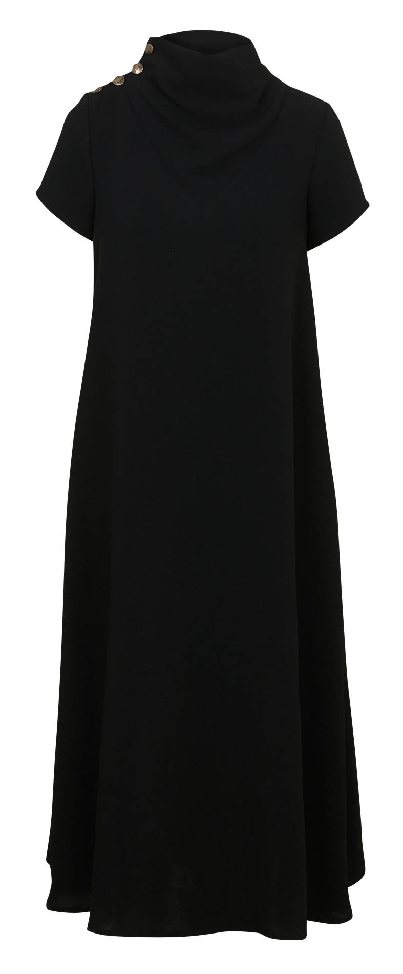Robe midi col montant COTELAC Noir