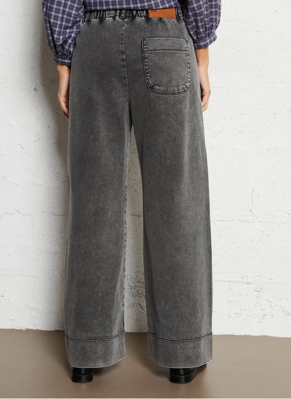 Jean large en denim de coton mélangé | Gris by HOD PARIS Jean large en denim de coton mélangé Gris