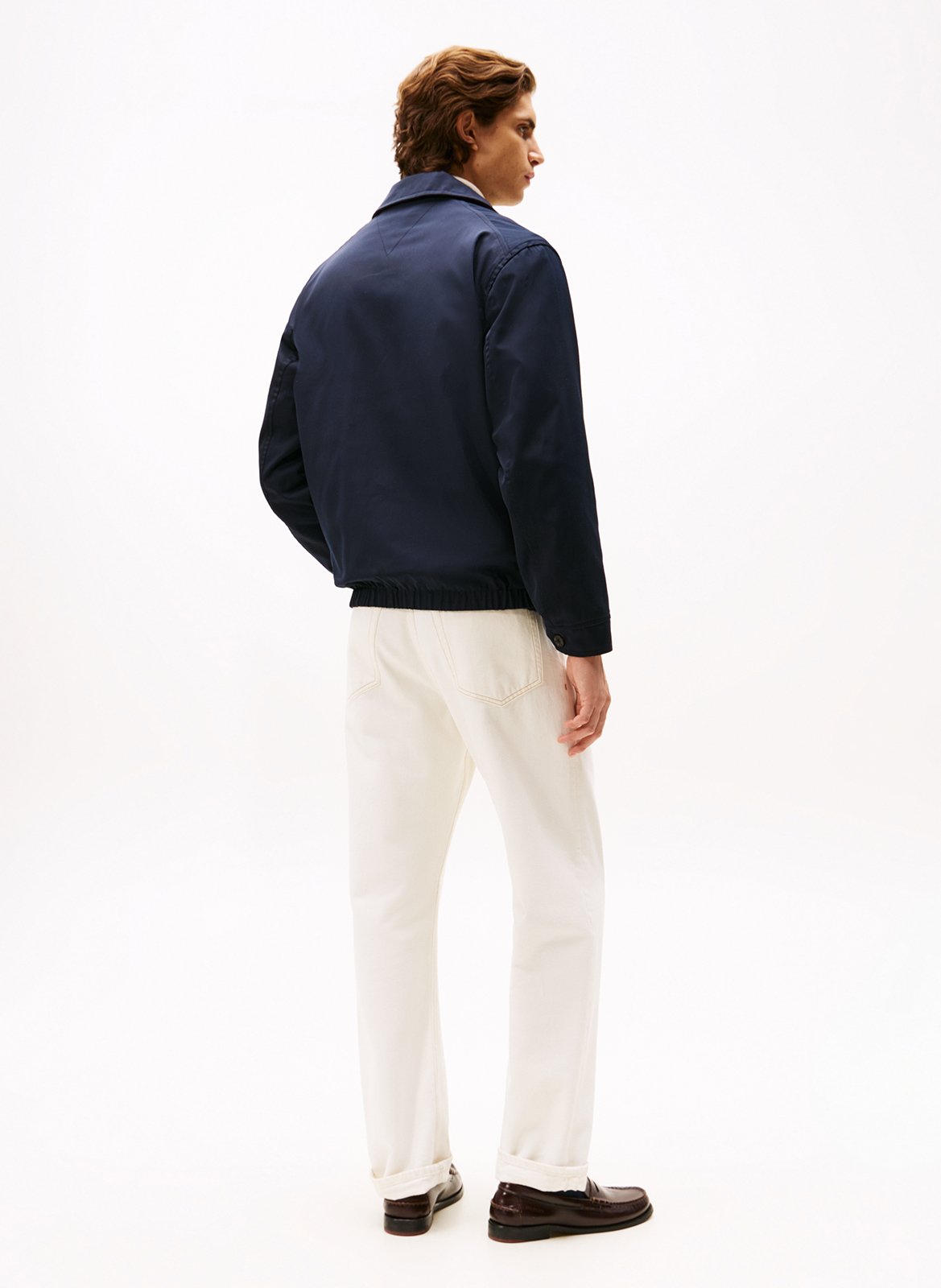 Gerade geschnittene Baumwolljacke mit klassischem Kragen TOMMY HILFIGER Pflaume