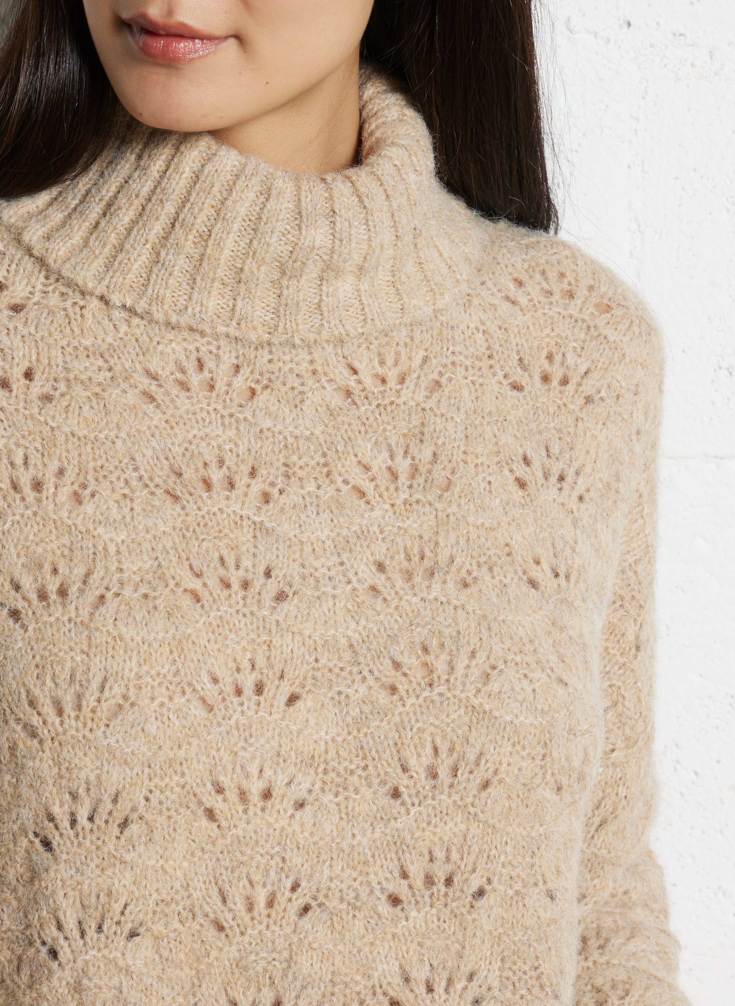 Oversized turtleneck sweater LA PETITE ETOILE Beige