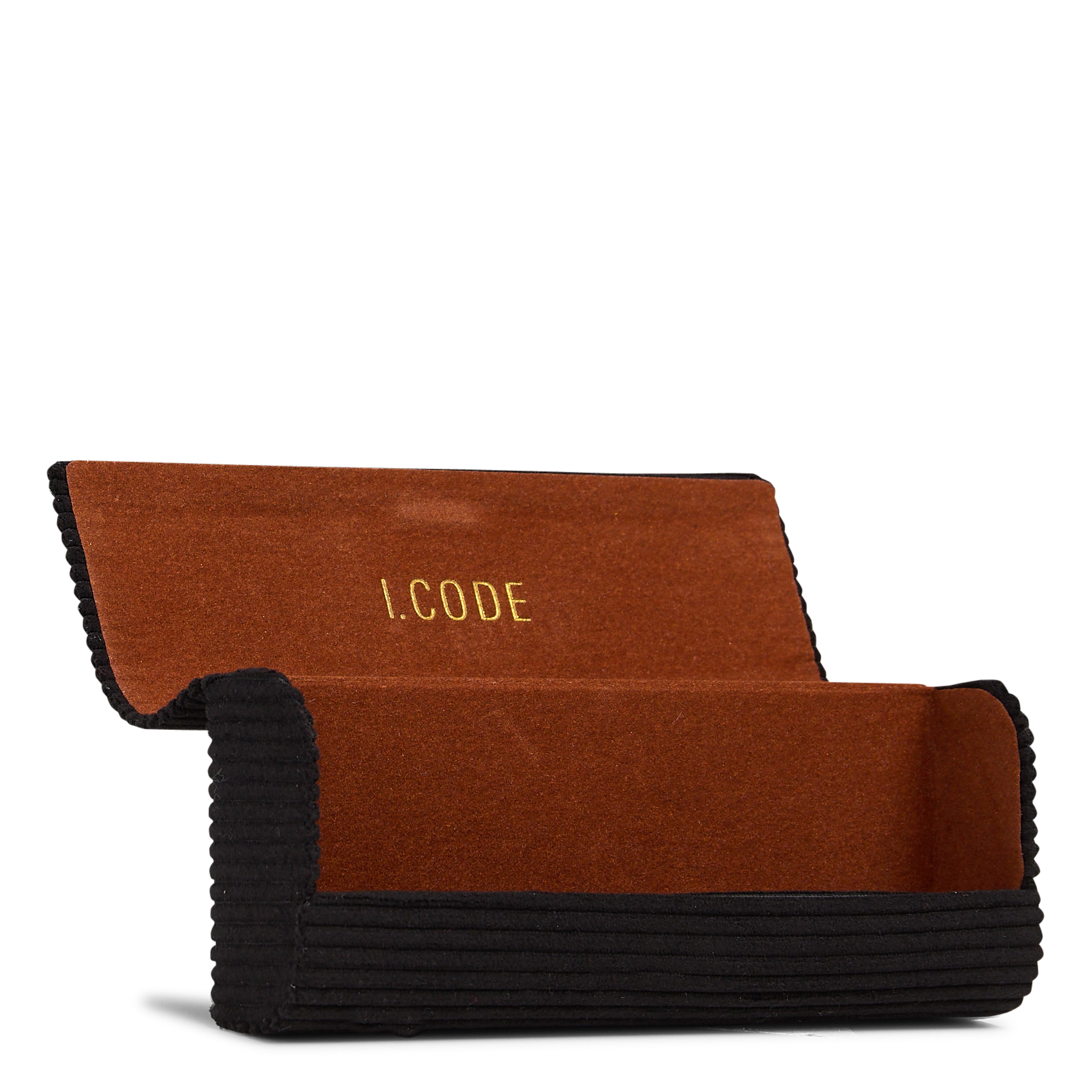 Etui à lunette en velours côtelé I CODE Noir