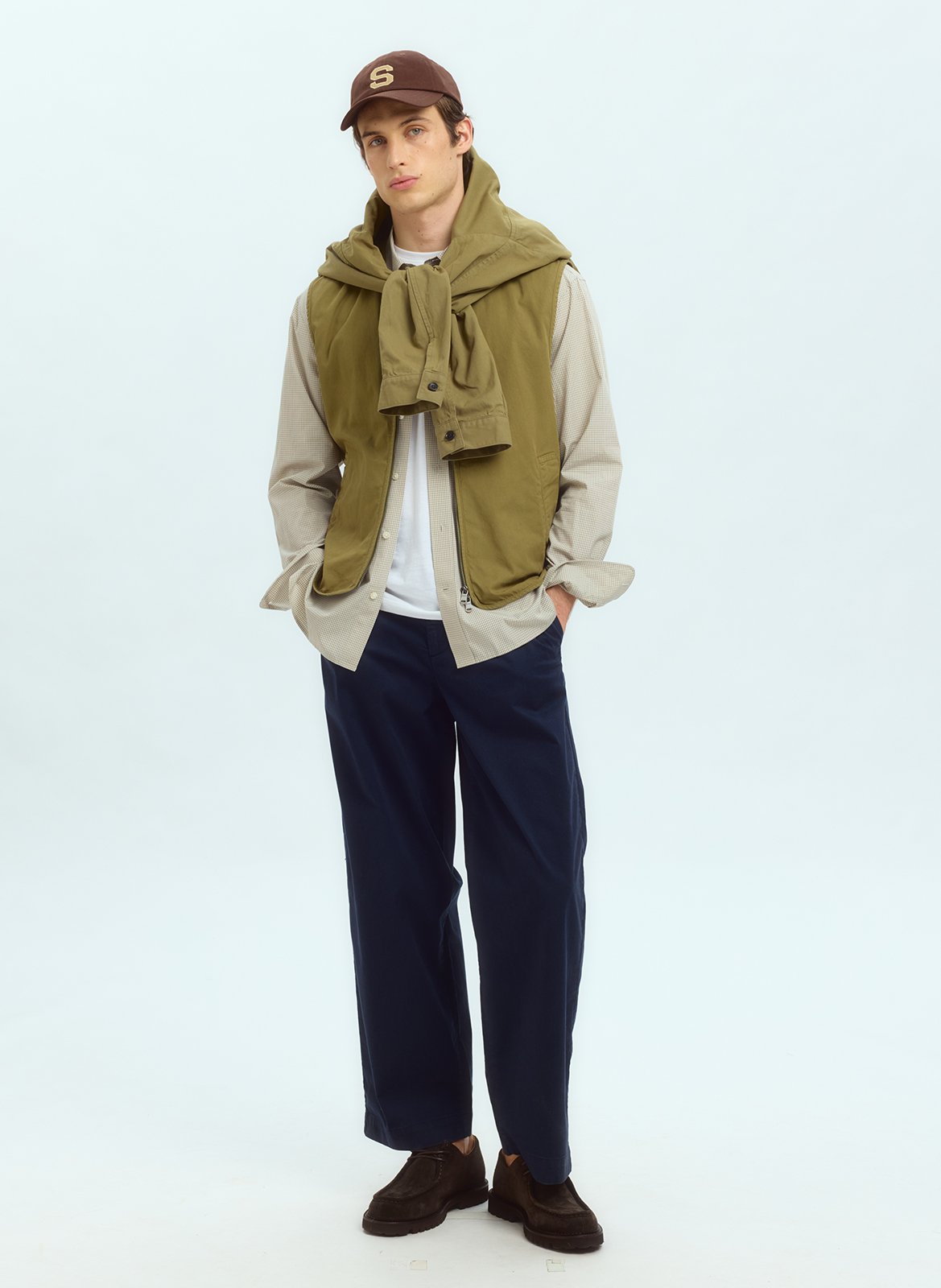 Baumwolljacke im Workwear-Stil SELECTED Braun