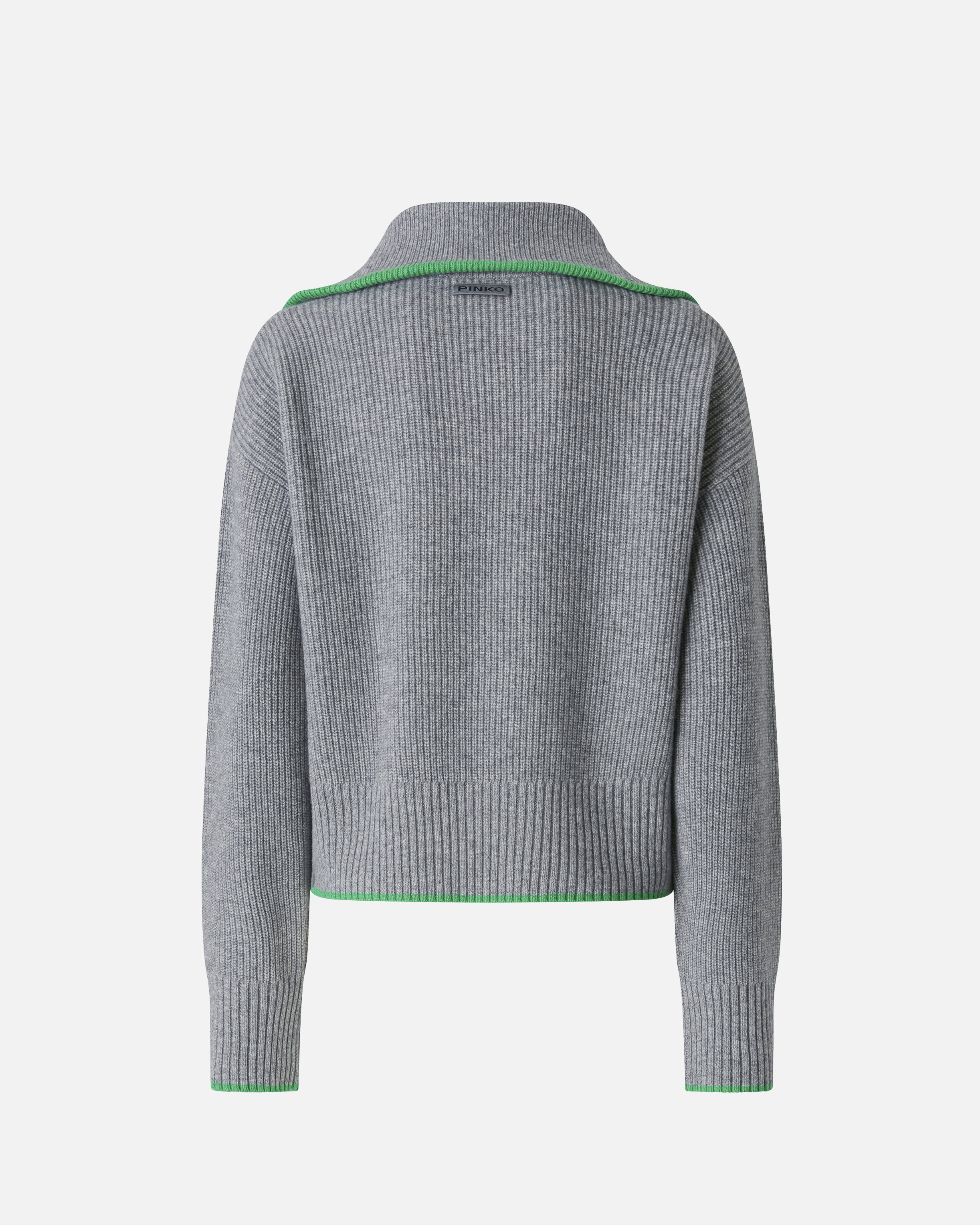 Zip-up wool and cashmere sweater PINKO Grey